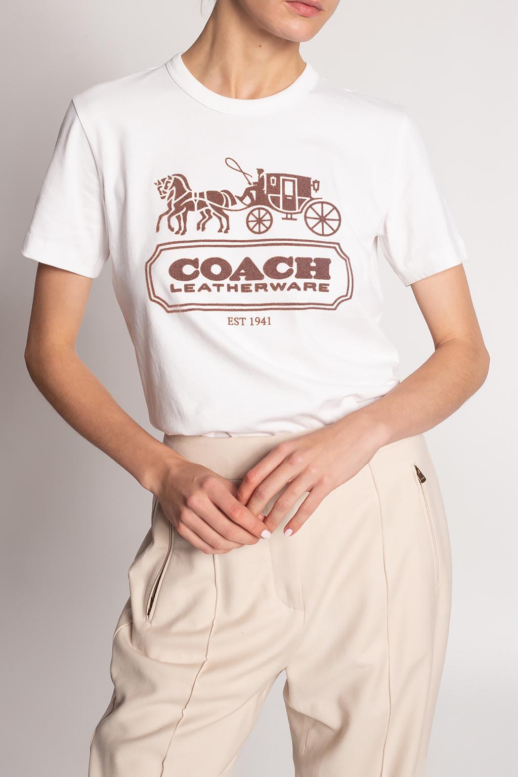 COACH T-shirt With Logo in White | Lyst