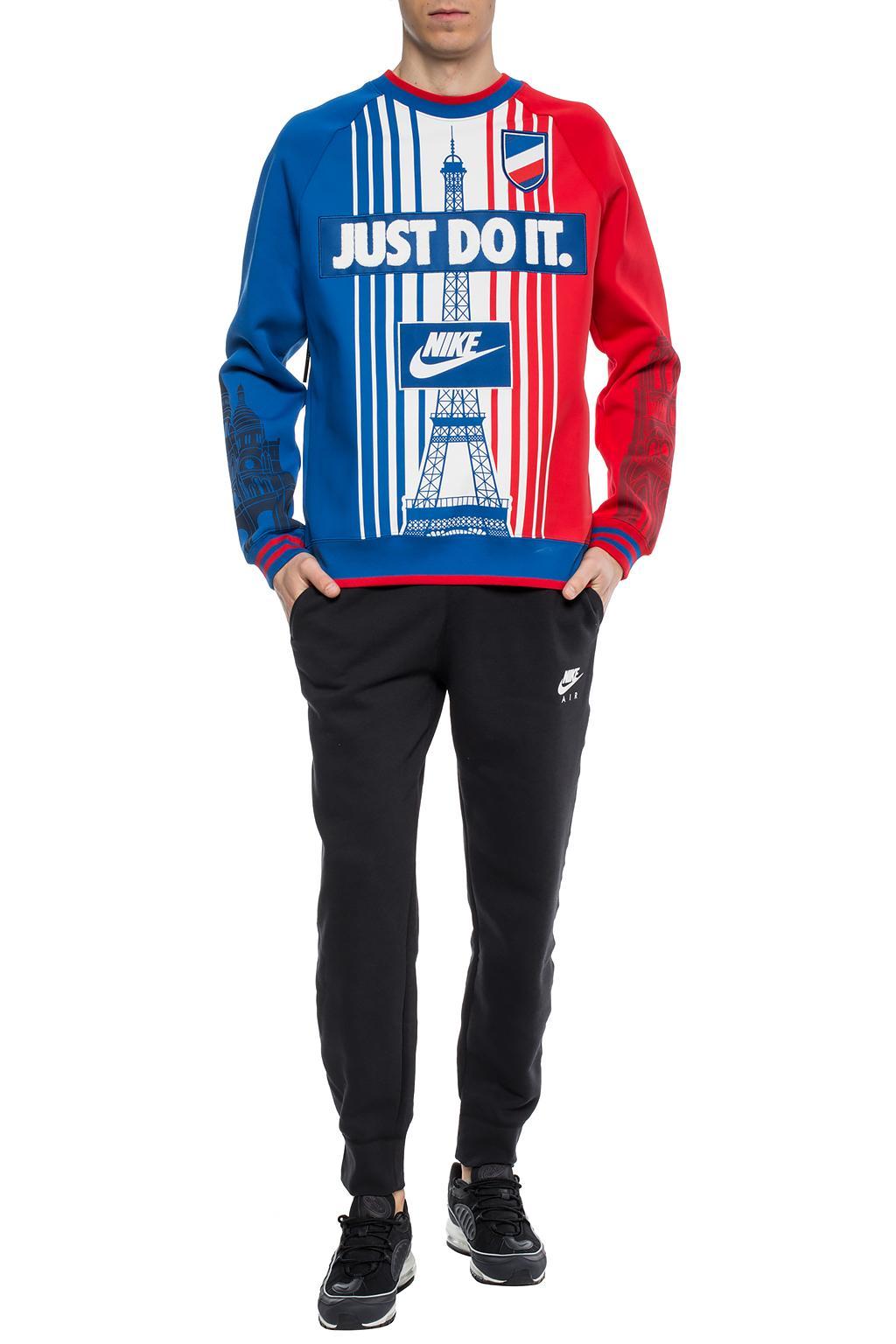 Nike City Pack Paris Cotton Blend Sweatshirt in Blue/Red (Blue) for Men |  Lyst