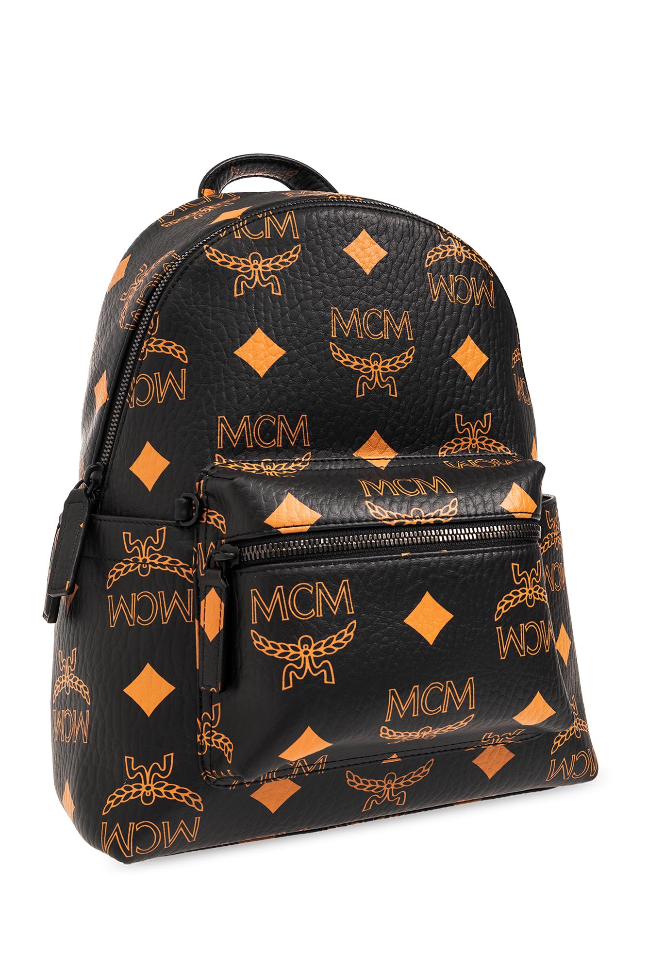 MCM Backpack With Logo in Black | Lyst MCM Backpack With Logo in Black | Lyst