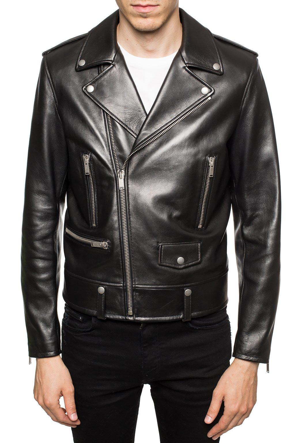 ysl men leather jacket