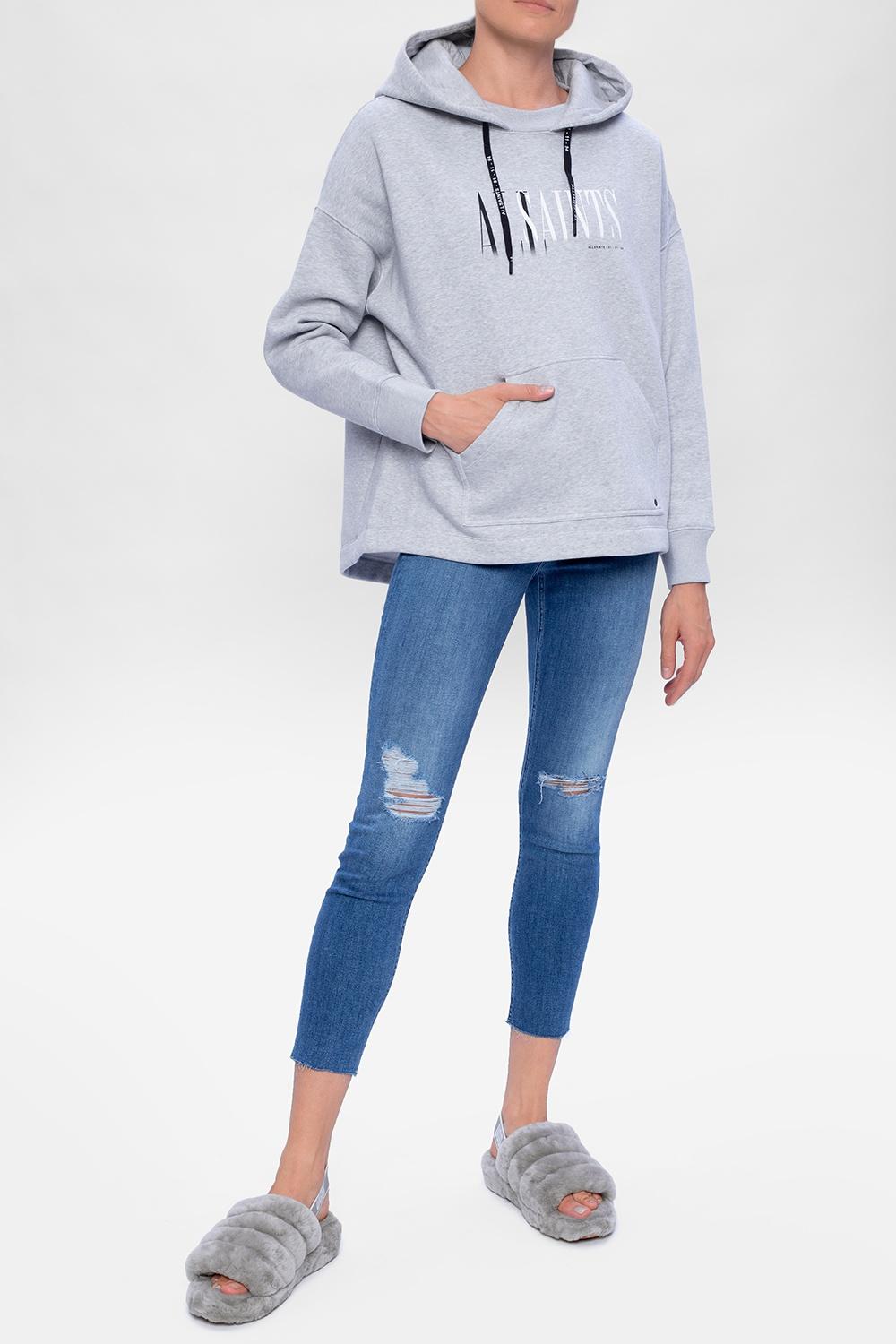 grey fluff yeah slide sandals