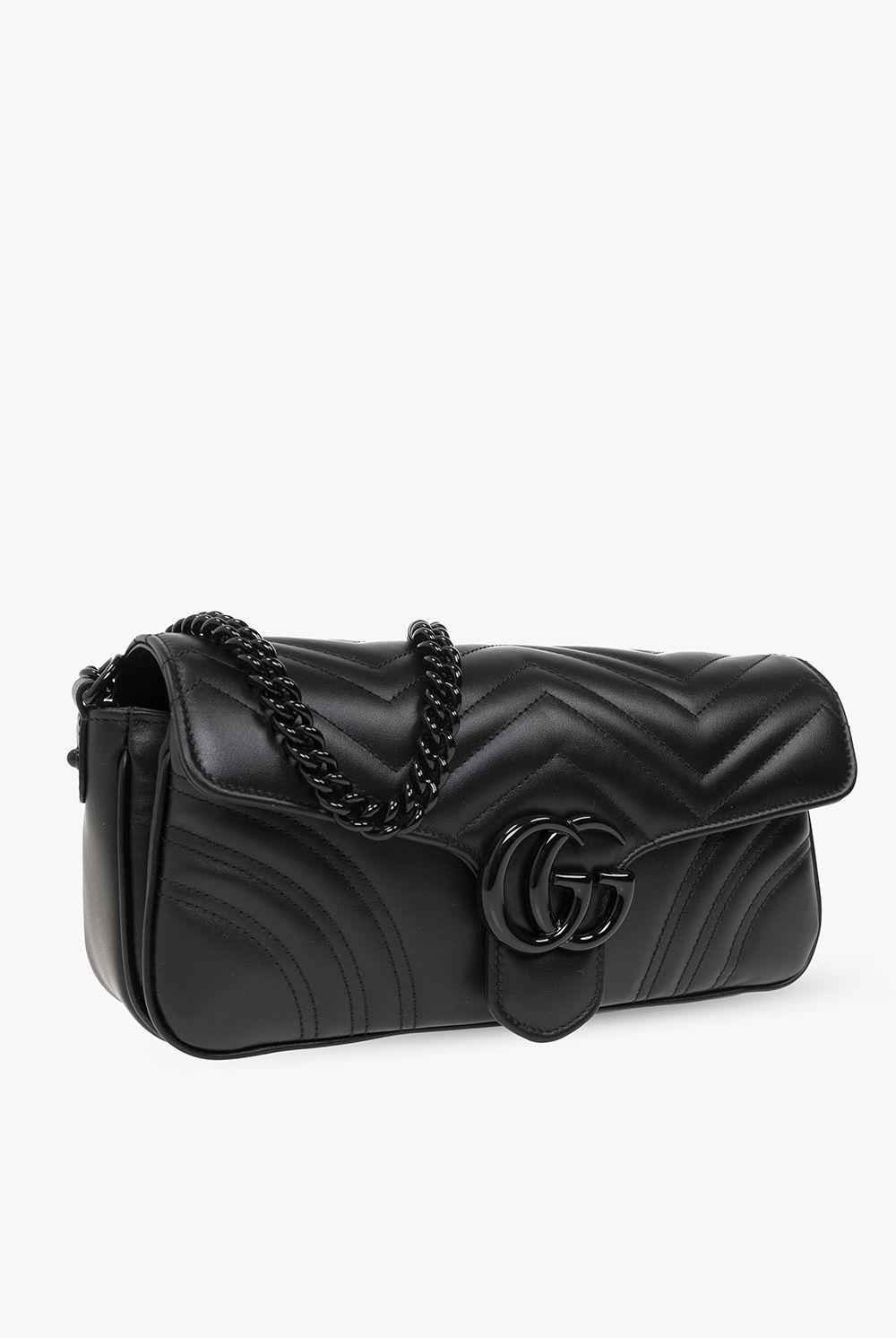 Gucci 'GG Marmont 2.0' Quilted Shoulder Bag in Black | Lyst
