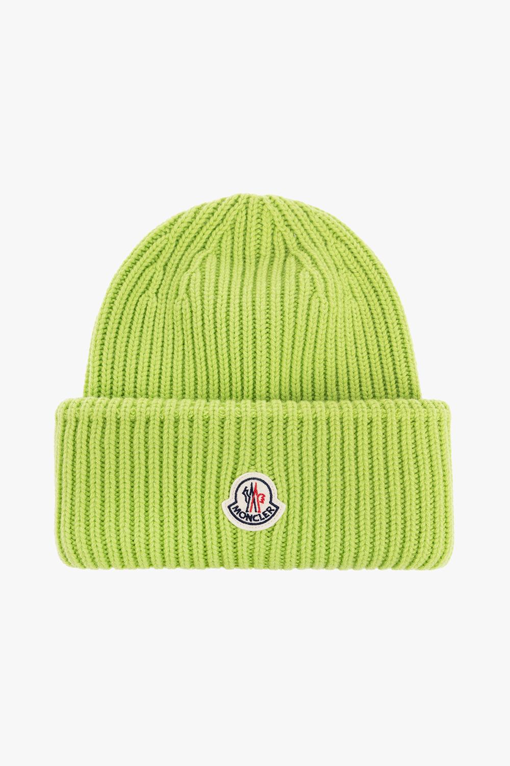 Moncler Logo-patched Beanie in Green for Men | Lyst