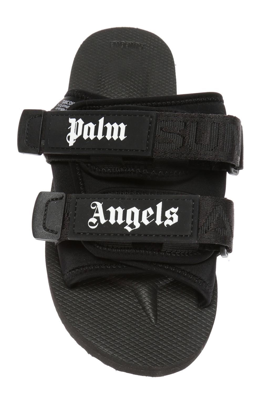 Palm Angels X Suicoke Slides in Purple for Men