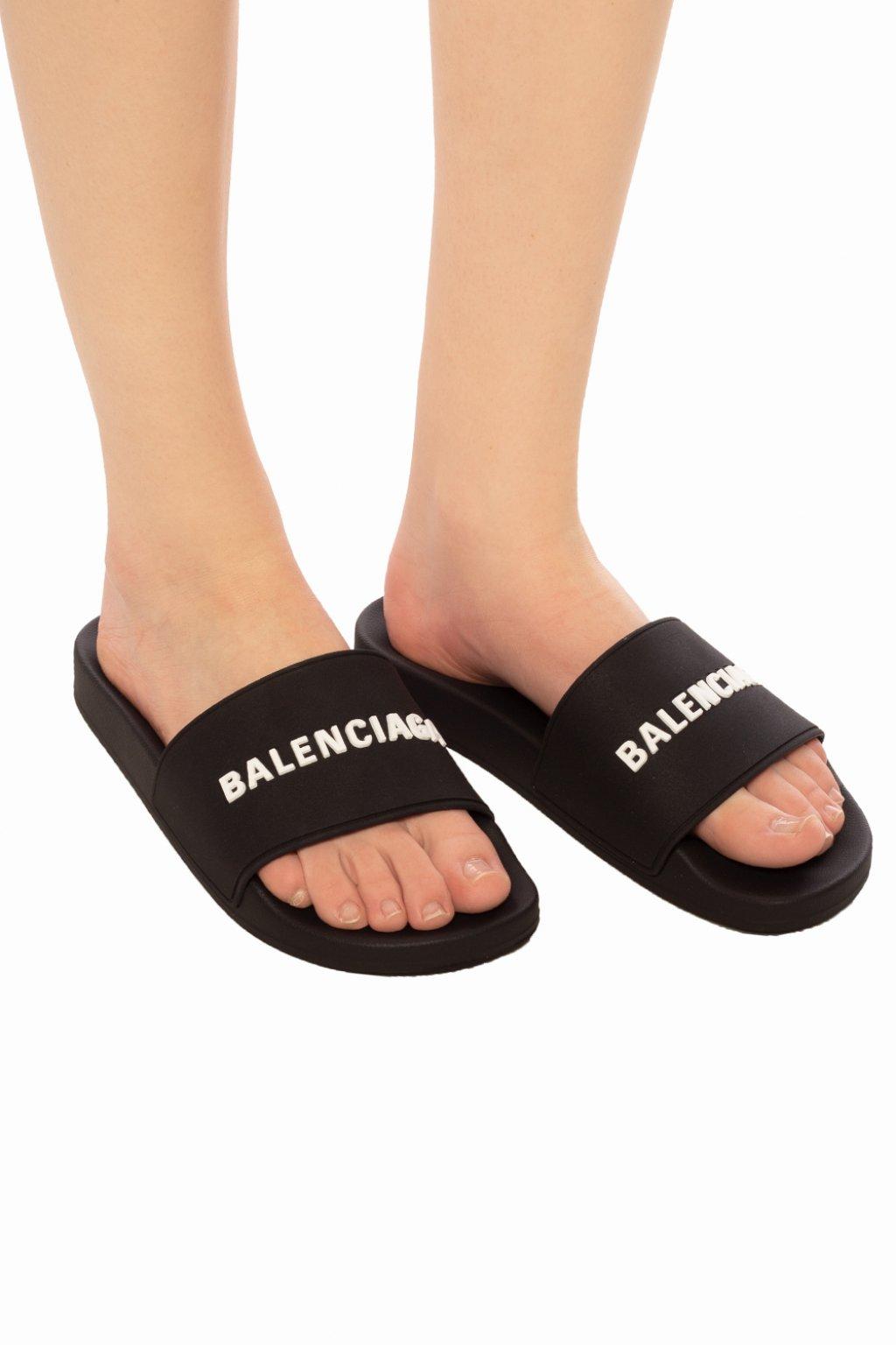balenciaga slides all black