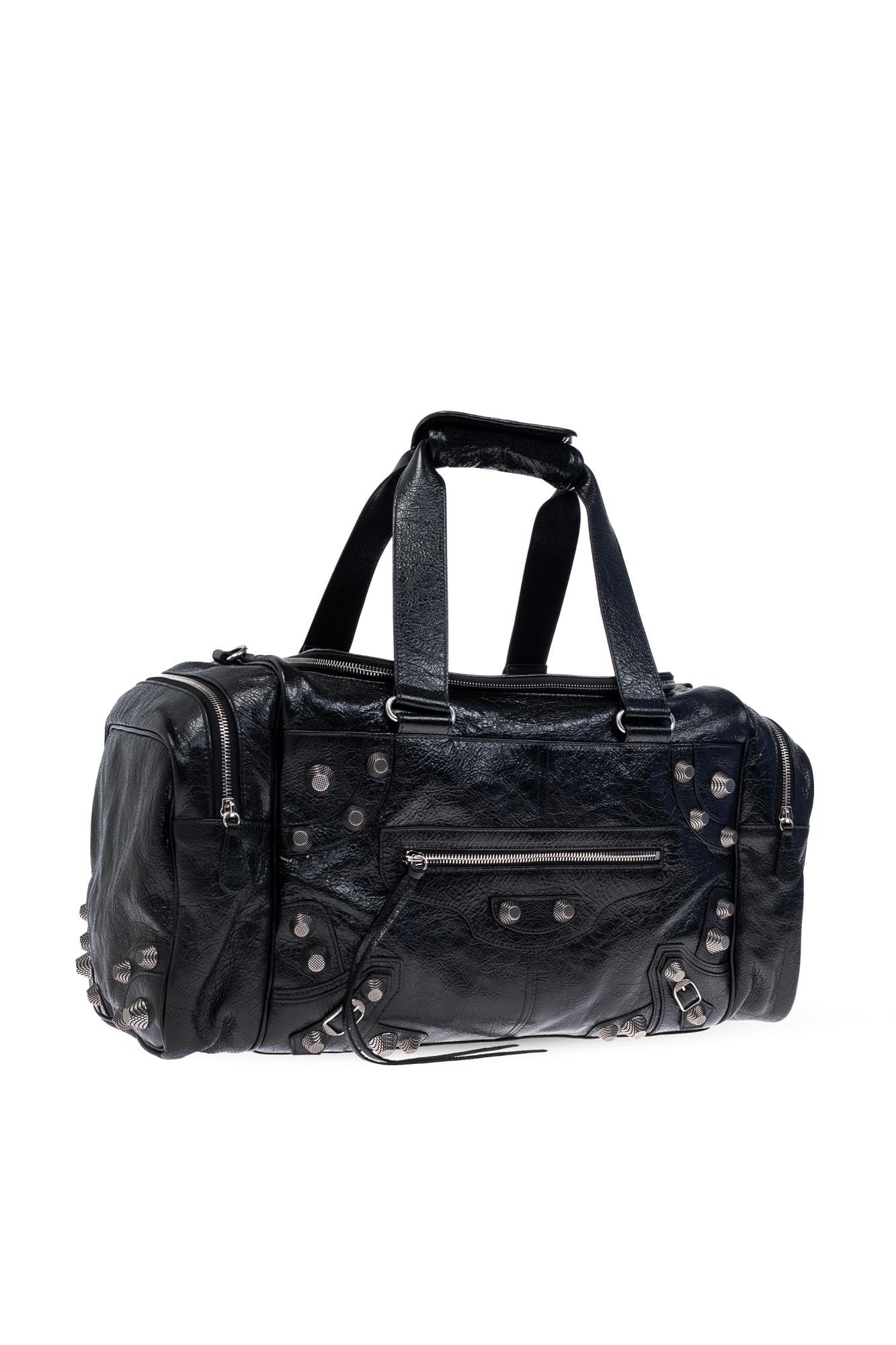 ボストンバッグ Balenciaga Black Leather Le Cagole Travel Bag Le Cagole leather duffel bag in black - Balenciaga | Mytheresa