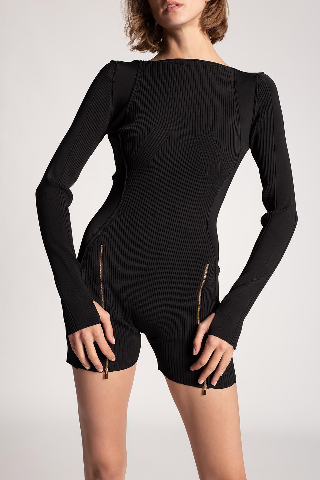 Jacquemus Bodysuit With Cut-out Back in Black | Lyst