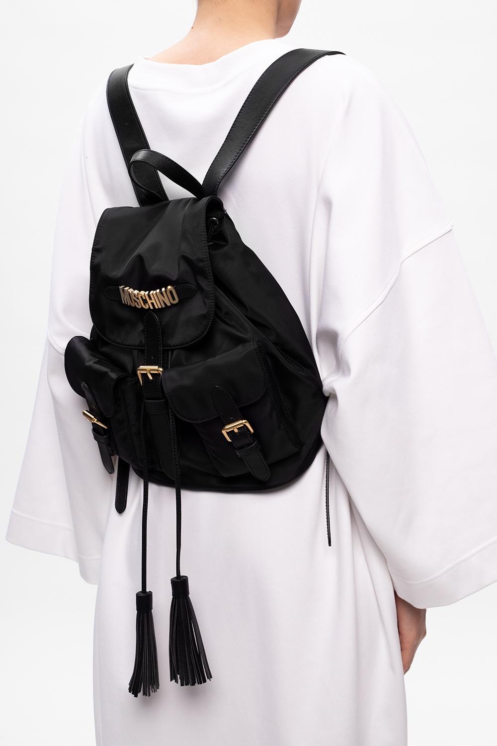 Moschino Backpack With Pockets in Black | Lyst