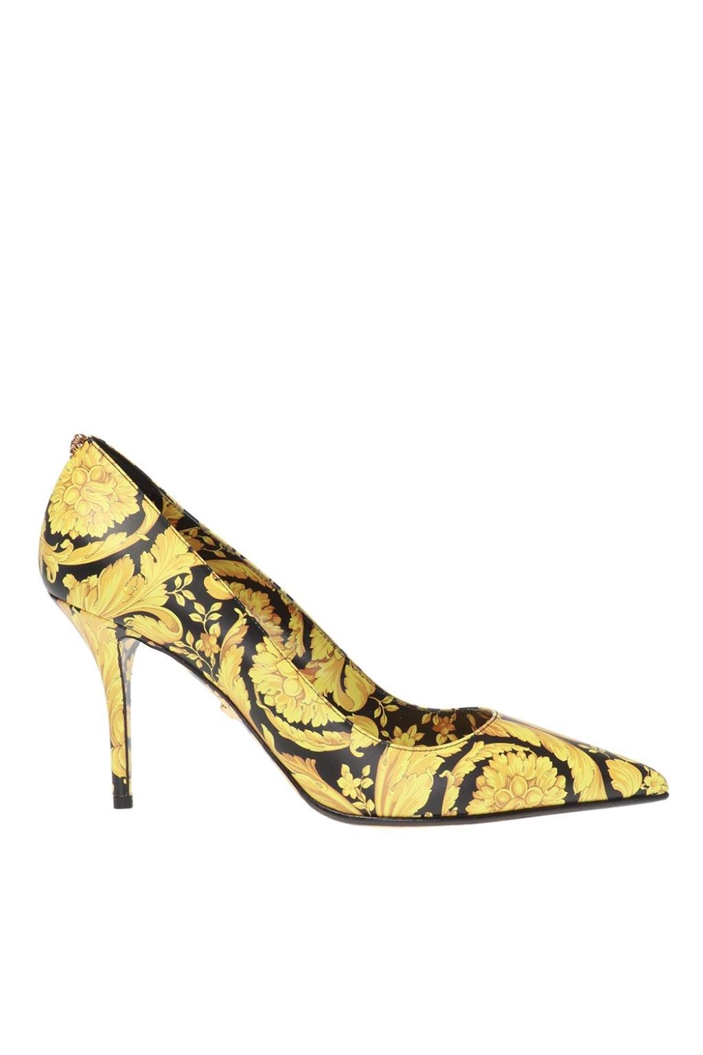 versace platform heels yellow