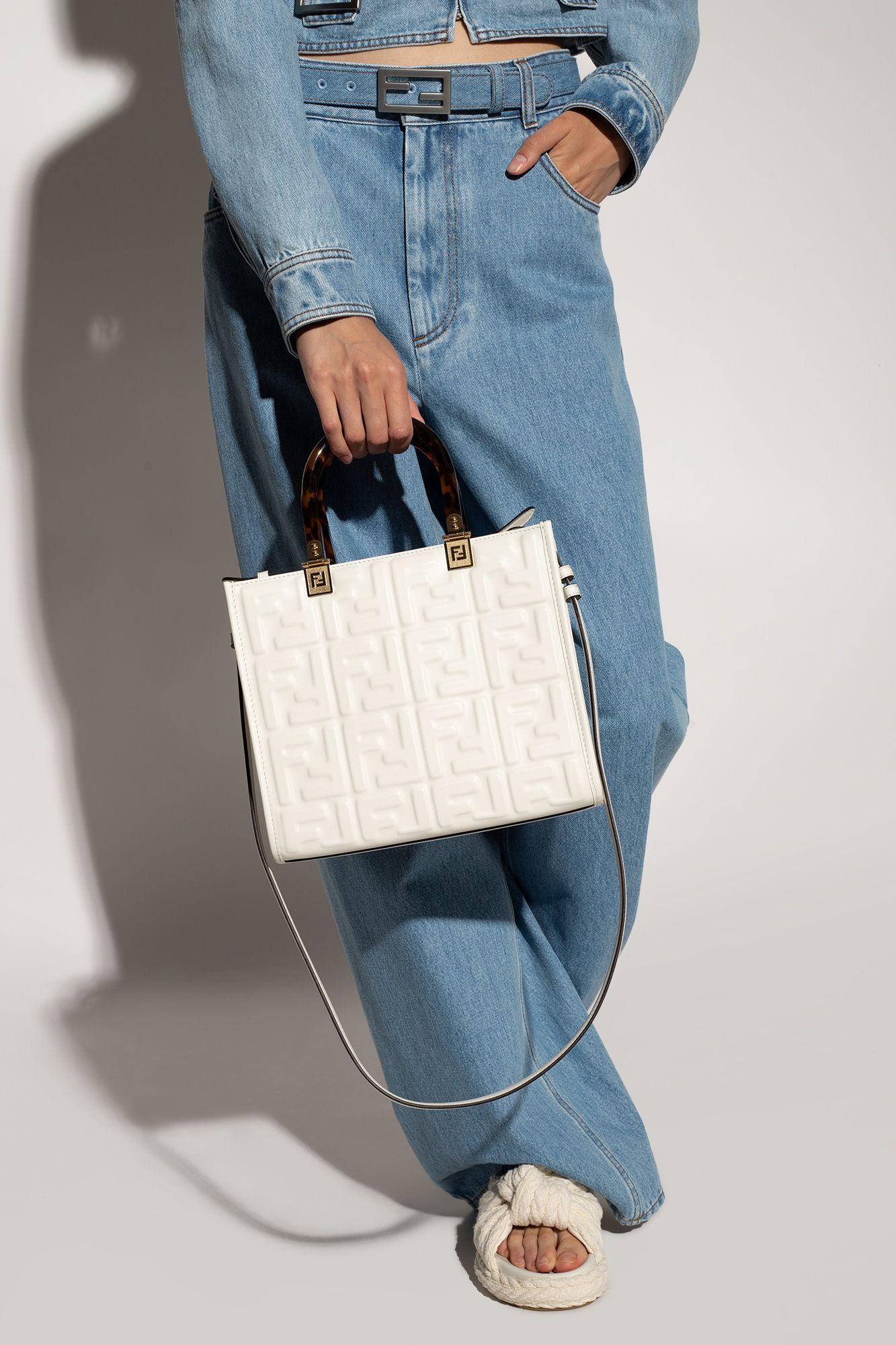 Fendi 'sunshine Small' Shoulder Bag in White