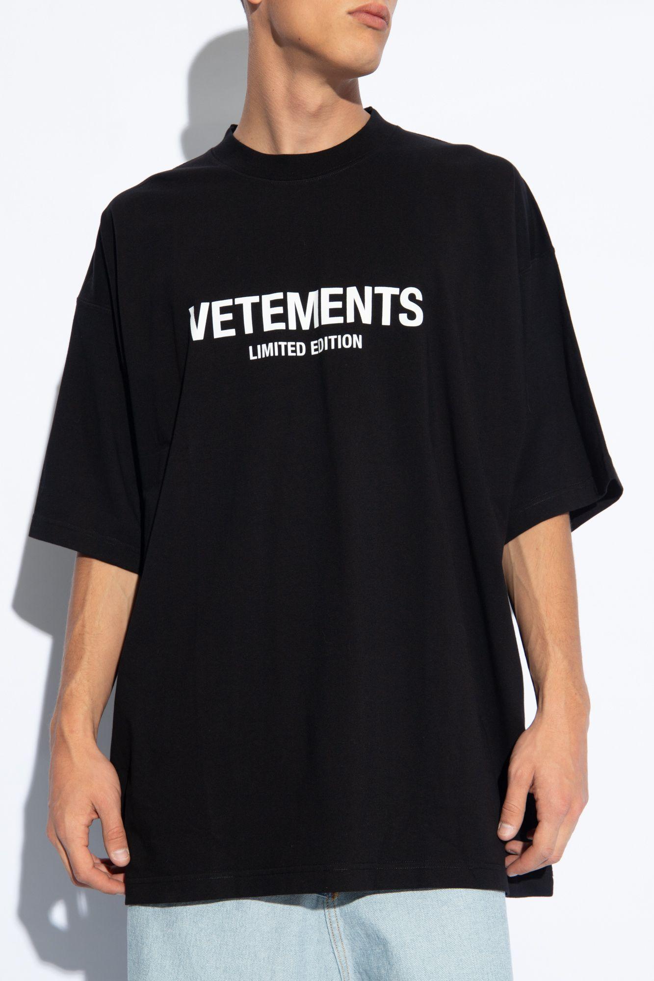 Vetements T shirt With Logo in Black for Men Lyst