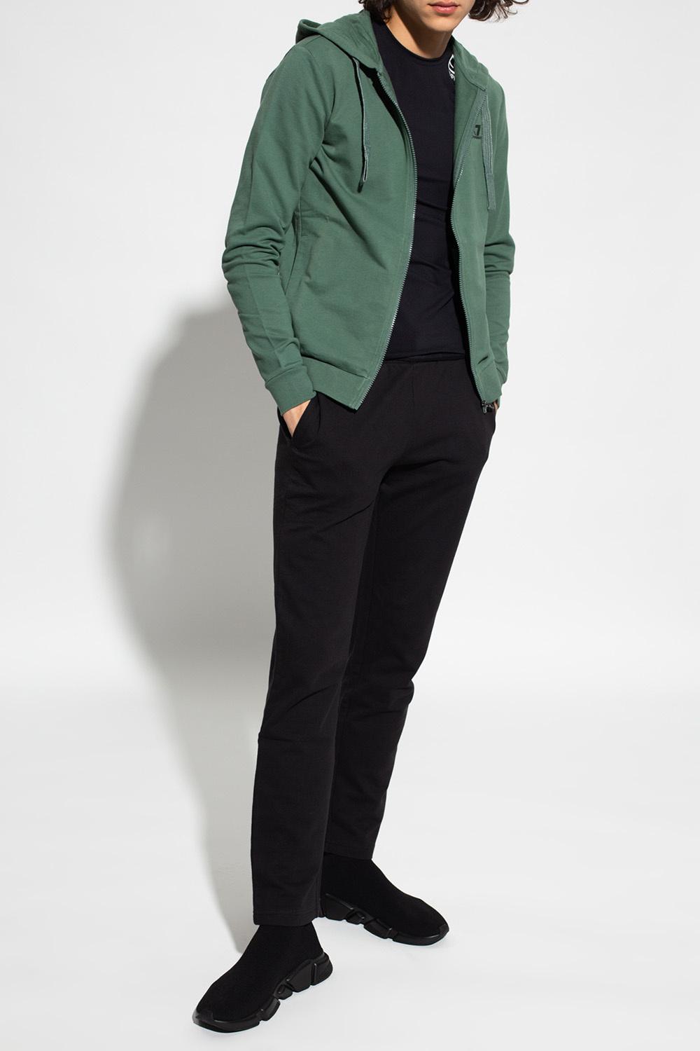 ea7 green hoodie