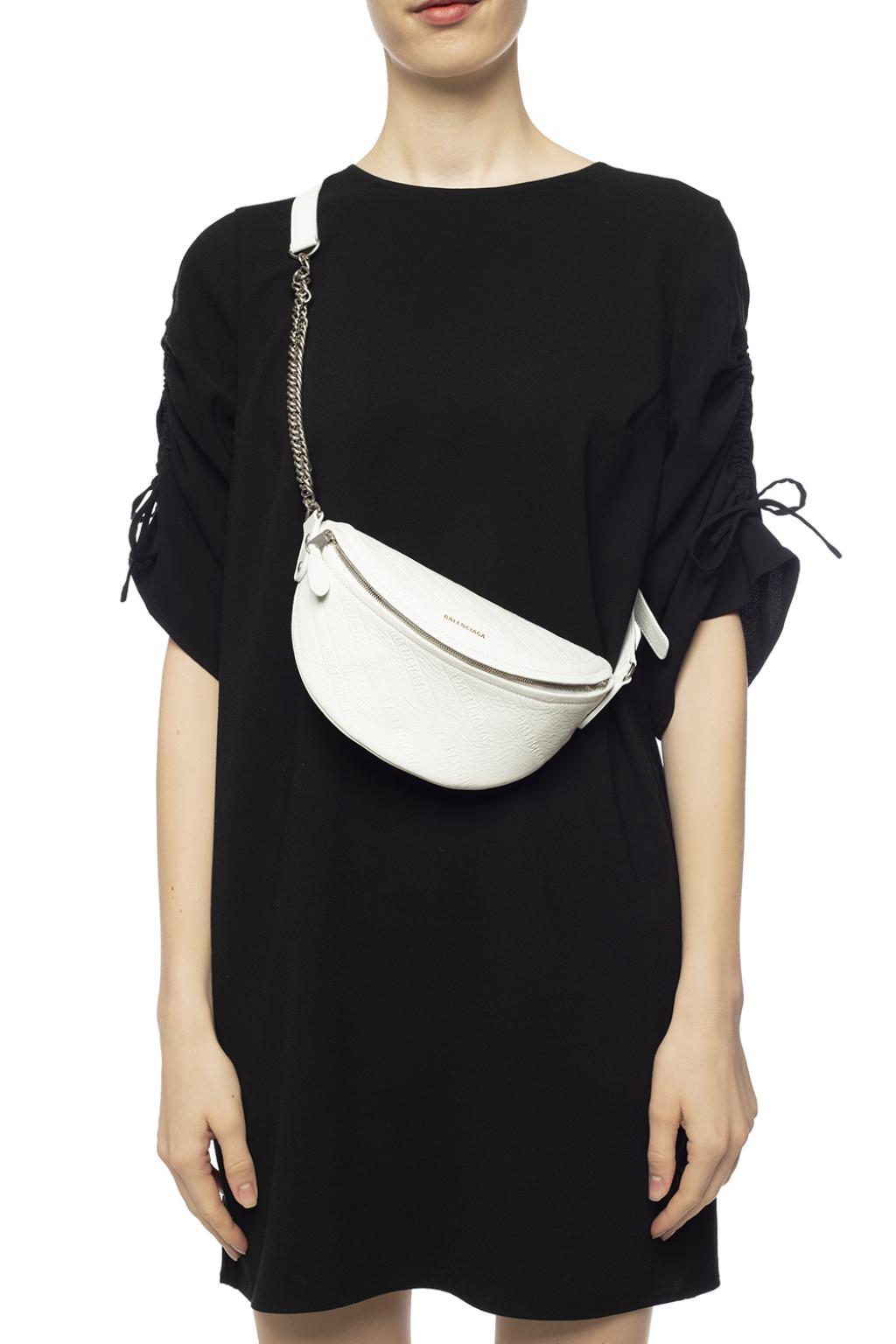 Balenciaga Leather 'souvenirs' Belt Bag White - Lyst