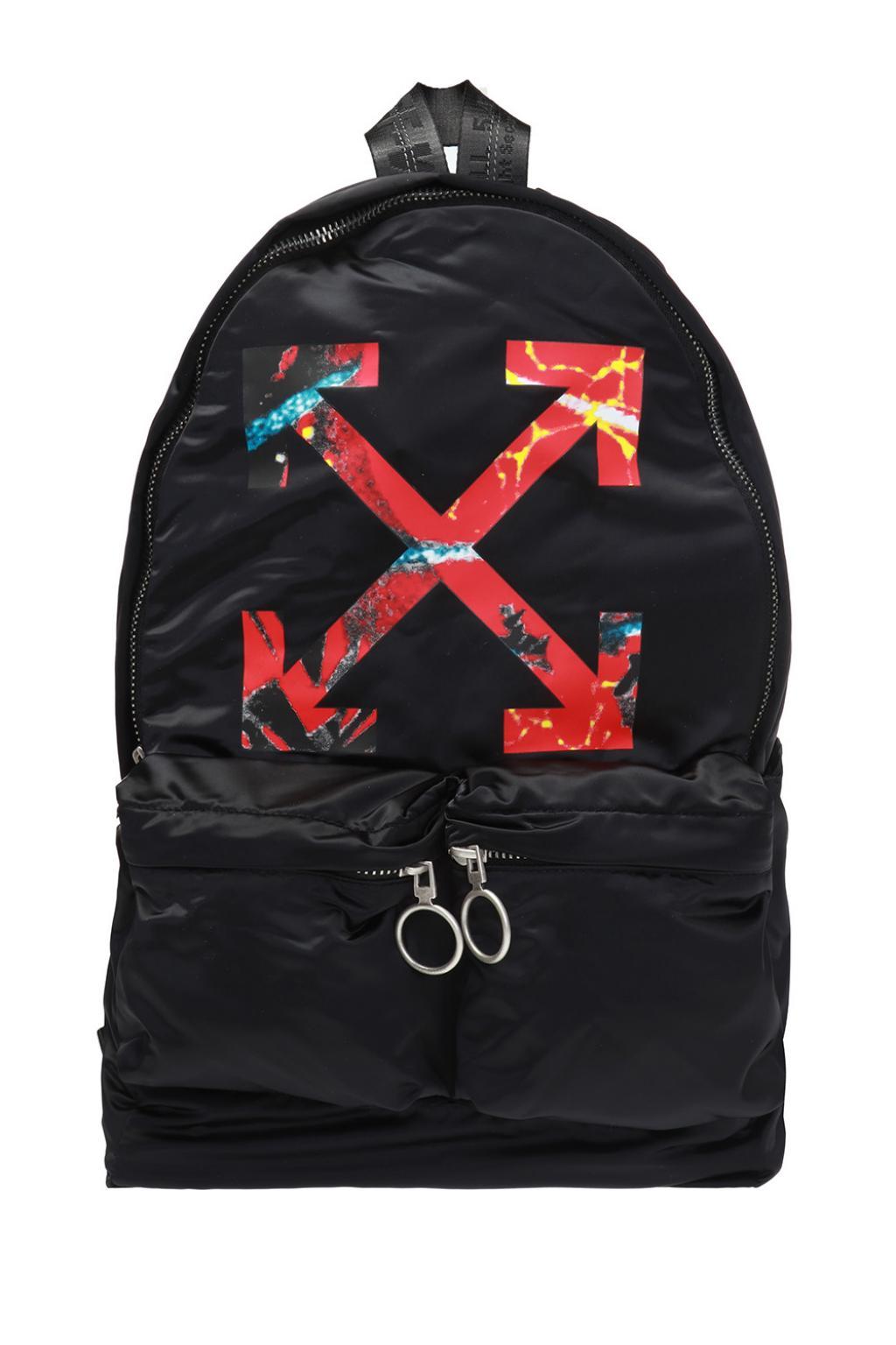 OFF-WHITE VIRGIL ABLOH Airport Tape Backpack Black Men's 100% AUTHENTIC