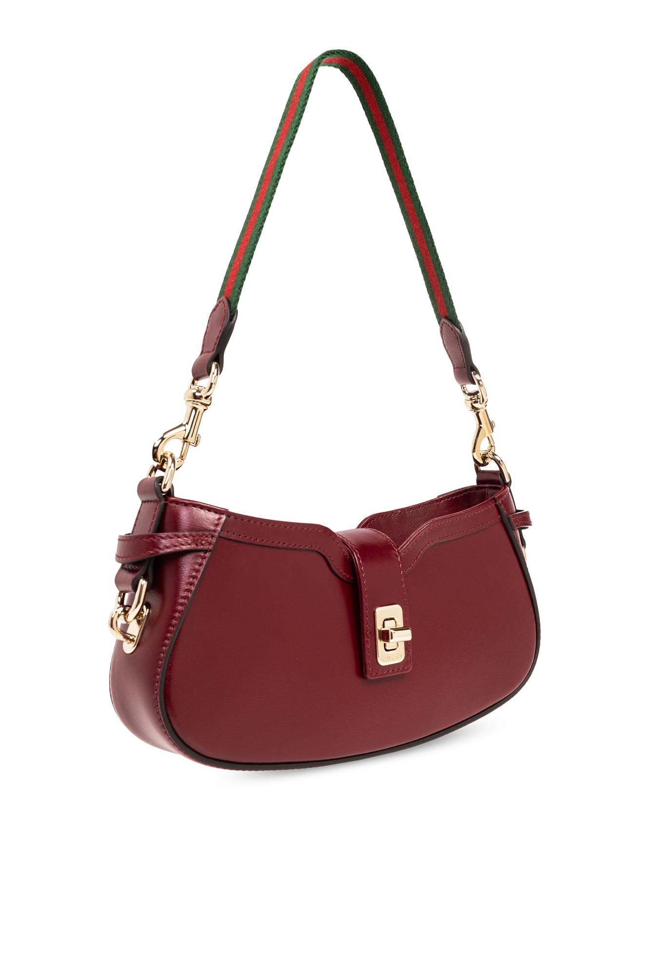GUCCI MOON SIDE MINI SHOULDER BAG RED【海外限定商品】 GUCCI Moon Side Mini Rosso Ancora Leather Shoulder Bag New