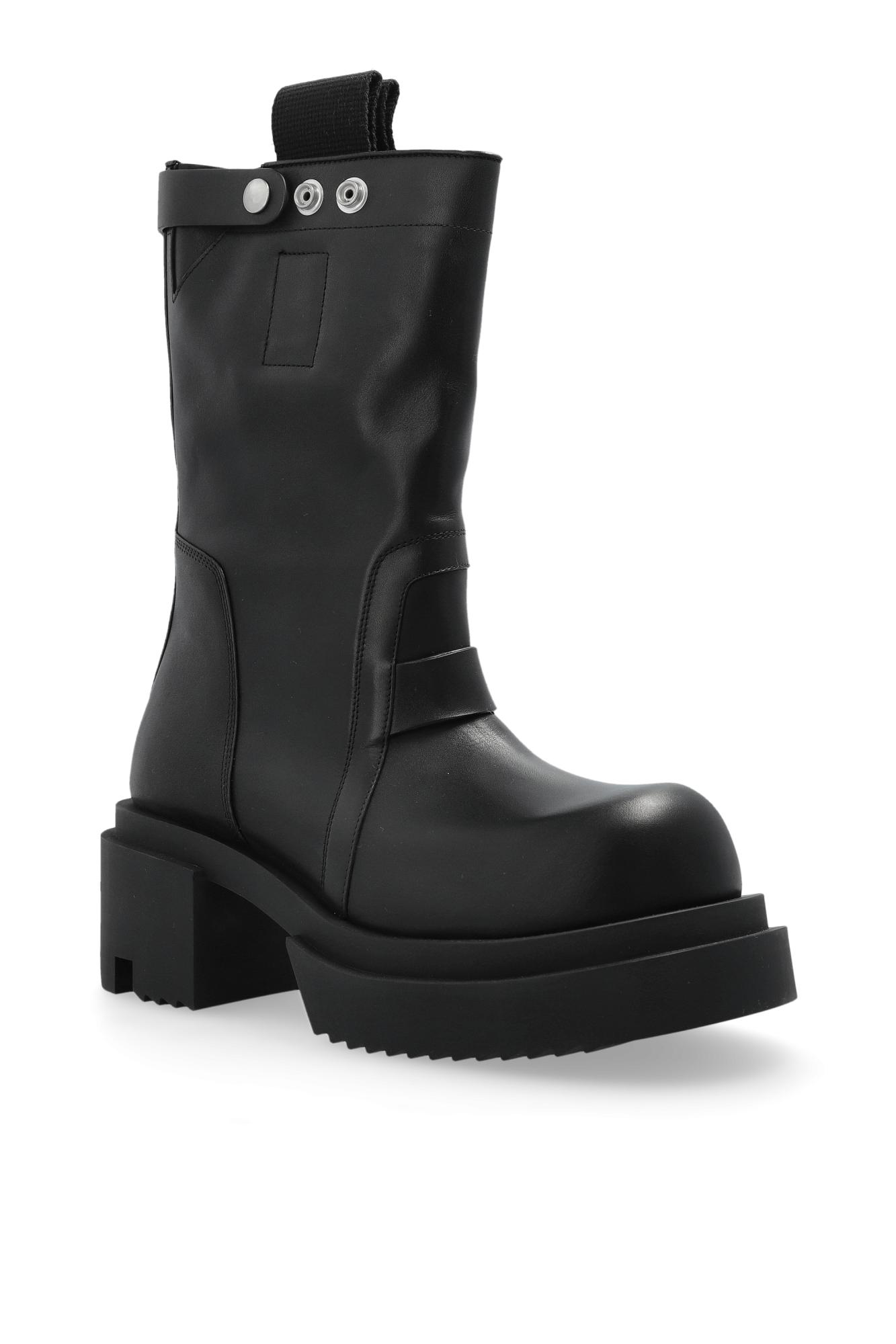 靴 Rick Owens pull on bogun boots Black Hollywood Pull On Bogun Tall Boots by Rick Owens on Sale