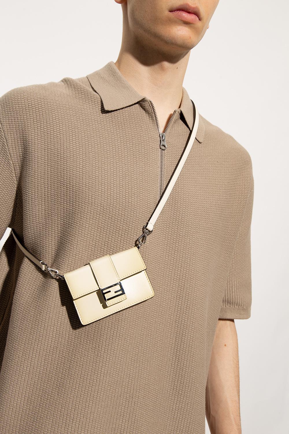 Fendi 'baguette Micro' Shoulder Bag in Natural | Lyst
