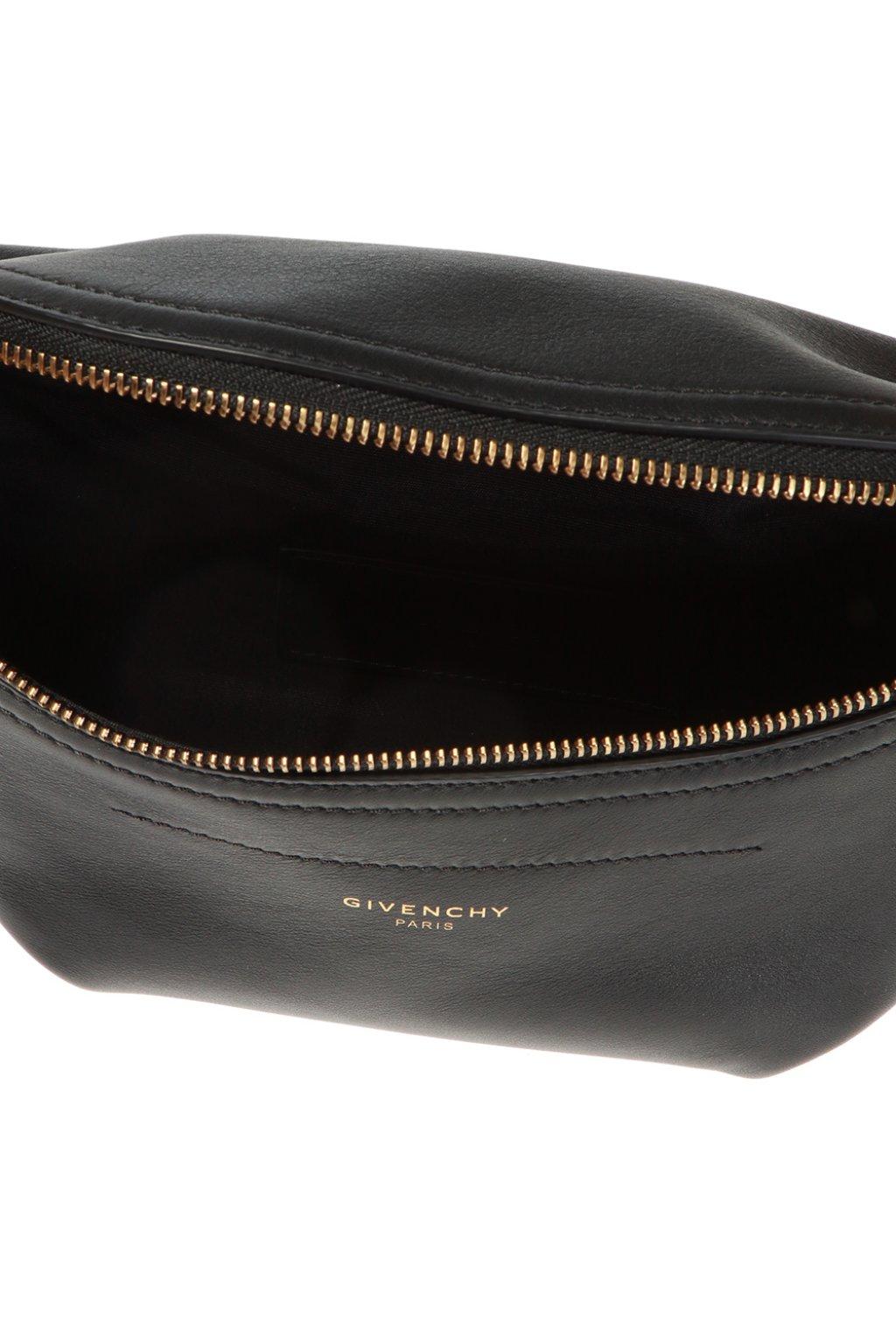 Givenchy Leather Belt Bag With Logo in Black - Lyst