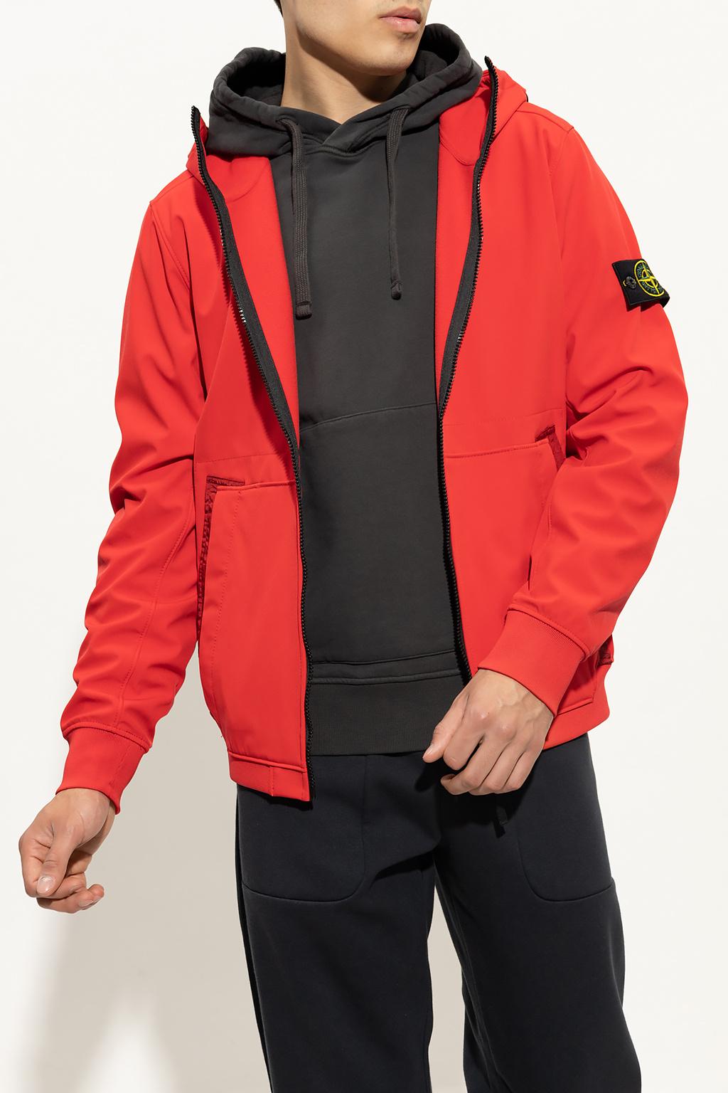 Stone Island Waterproof Jacket With Logo in Red for Men | Lyst UK