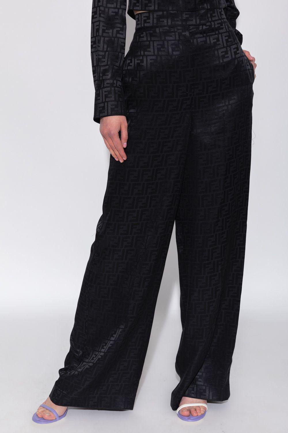 Fendi Silk Trousers, in Black