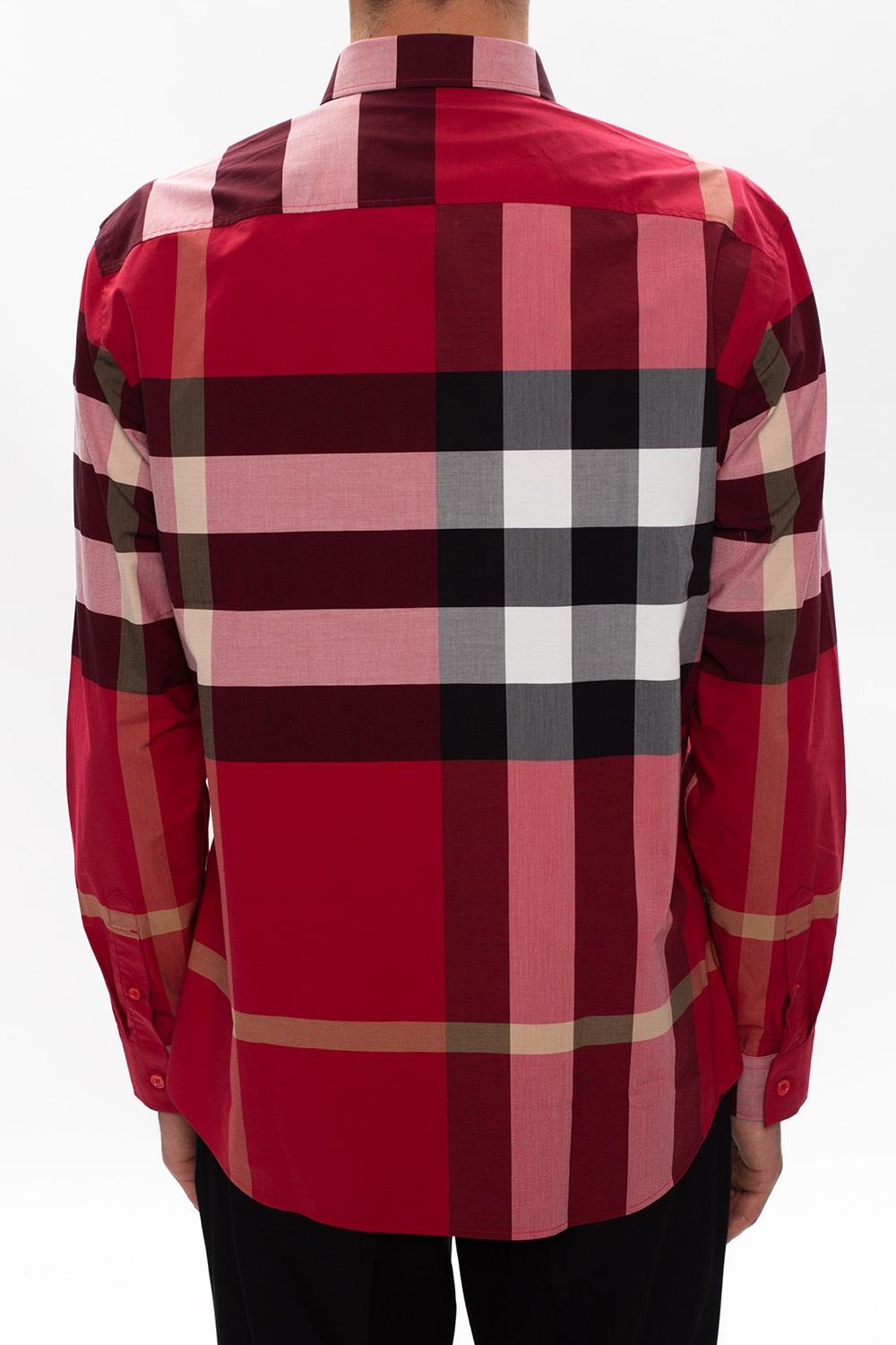 burberry shirt red