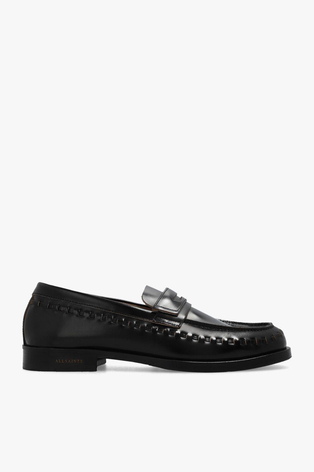 AllSaints 'sammy' Leather Loafers in Black Lyst