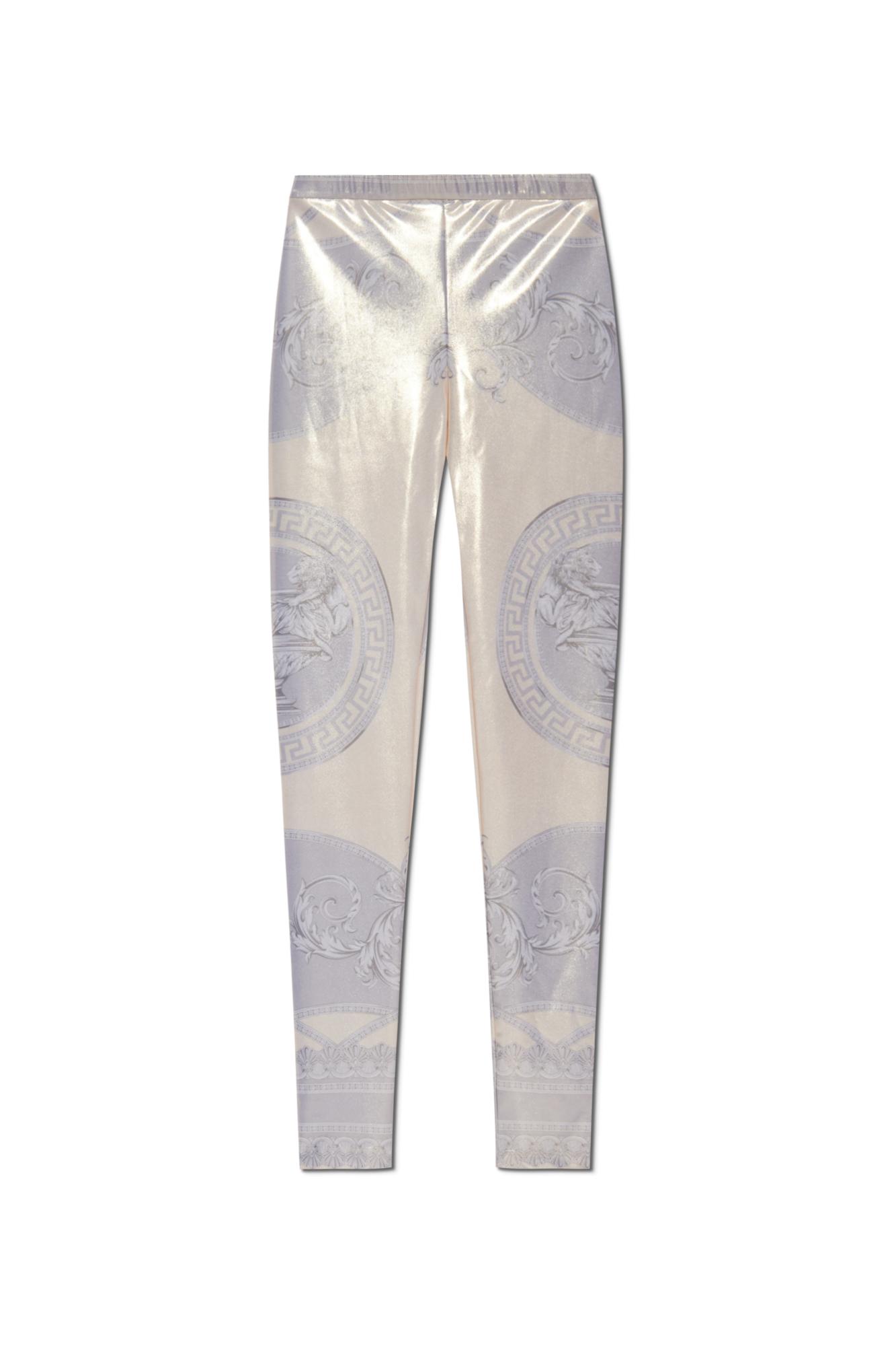 【関税込み】versace LA COUPE DES DIEUX' LEGGINGS Versace Women's Lycra Baroque Coupe Des Dieux Print leggings