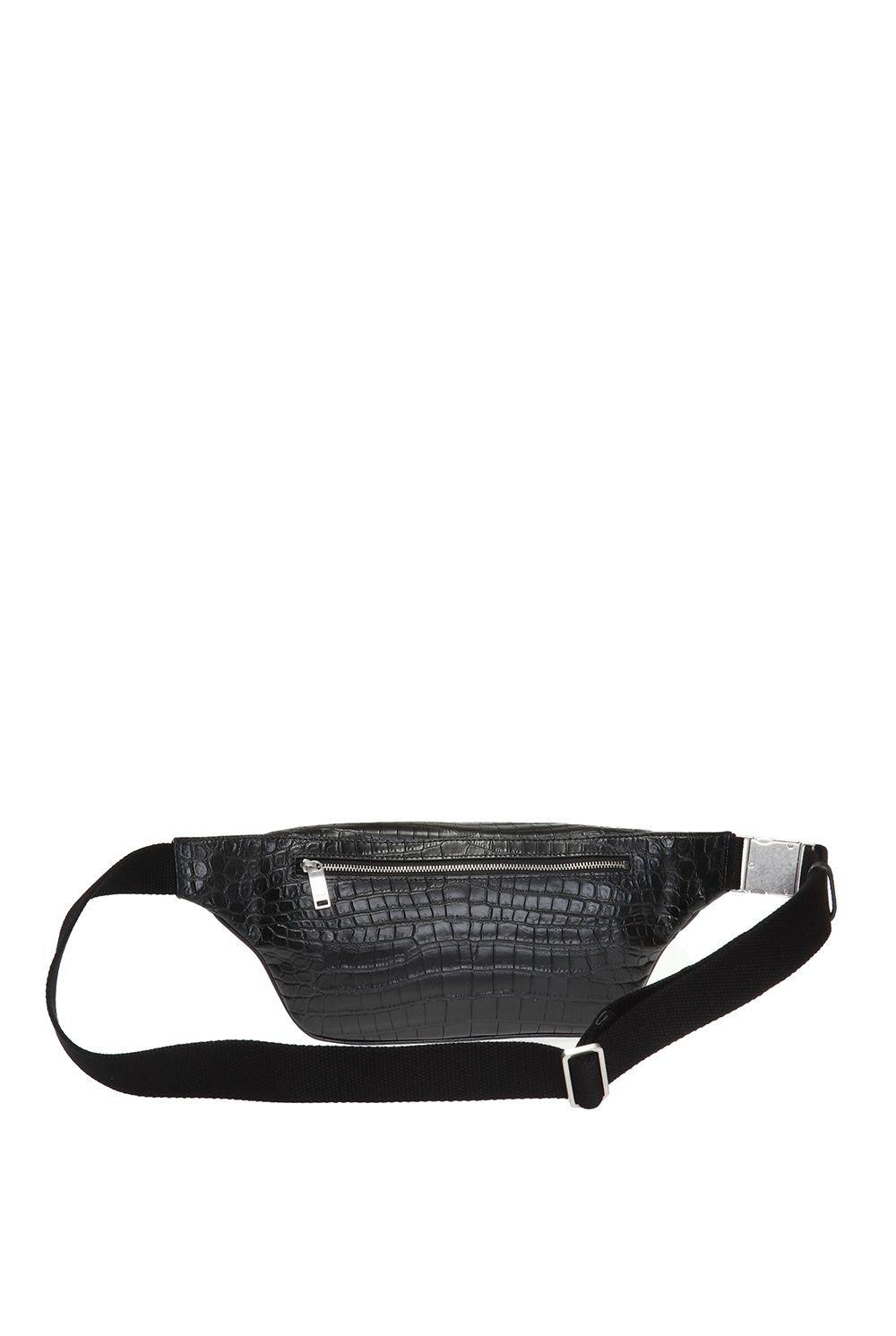 Shop Saint Laurent Marsupio Leather Belt Bag