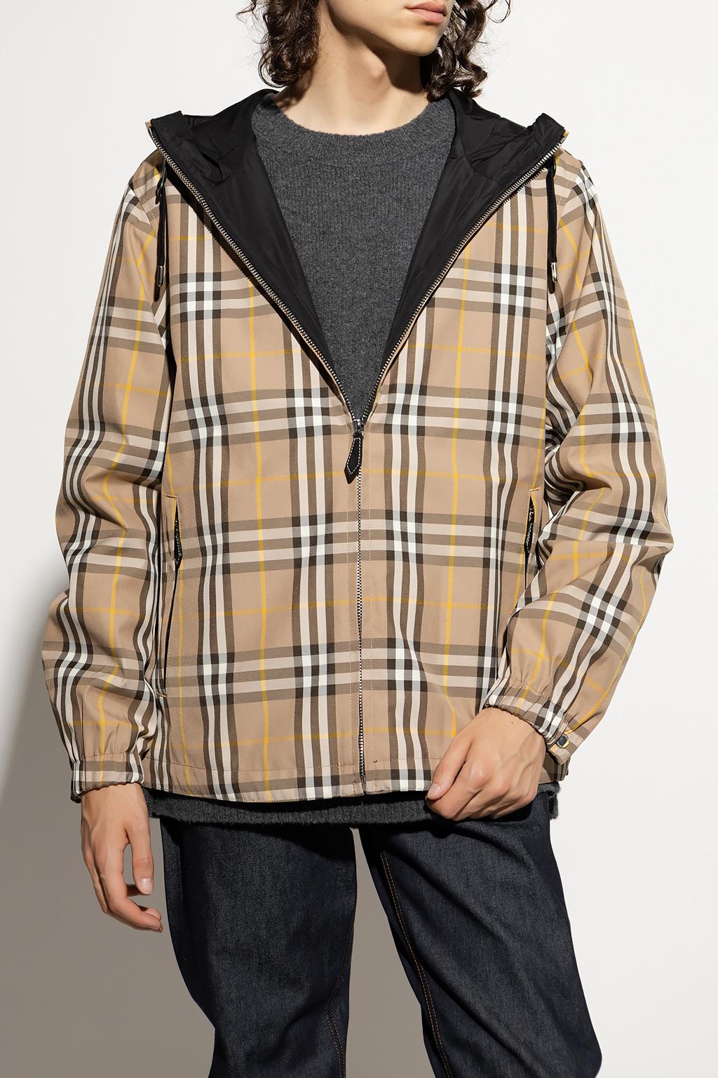 Burberry 'stanford' Reversible Hooded Jacket in Natural for Men | Lyst
