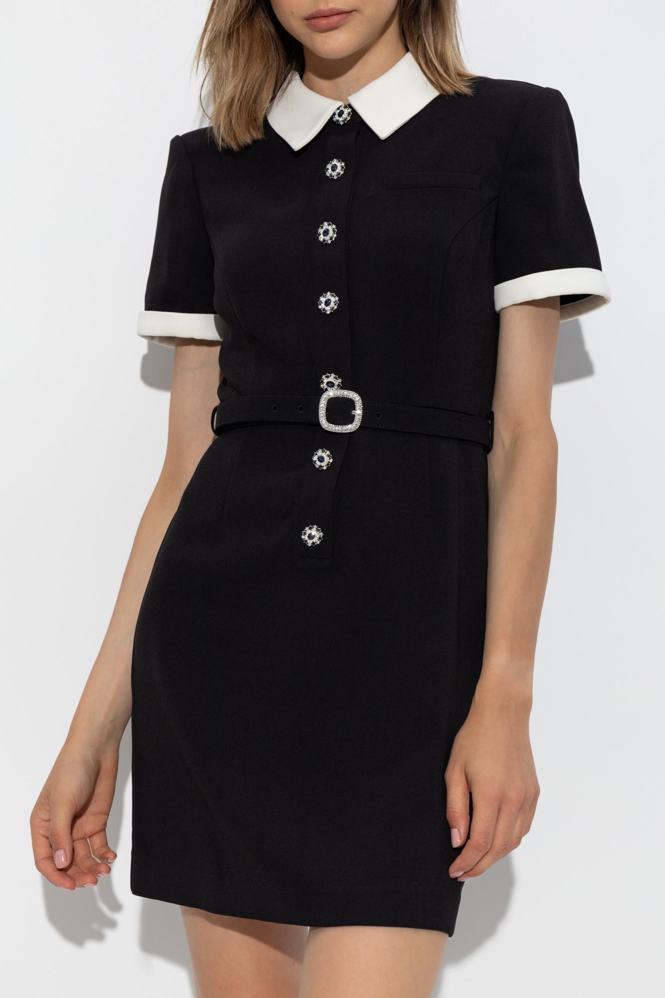 Self-Portrait Dress With Collar in Black | Lyst Self-Portrait Dress With Collar in Black | Lyst
