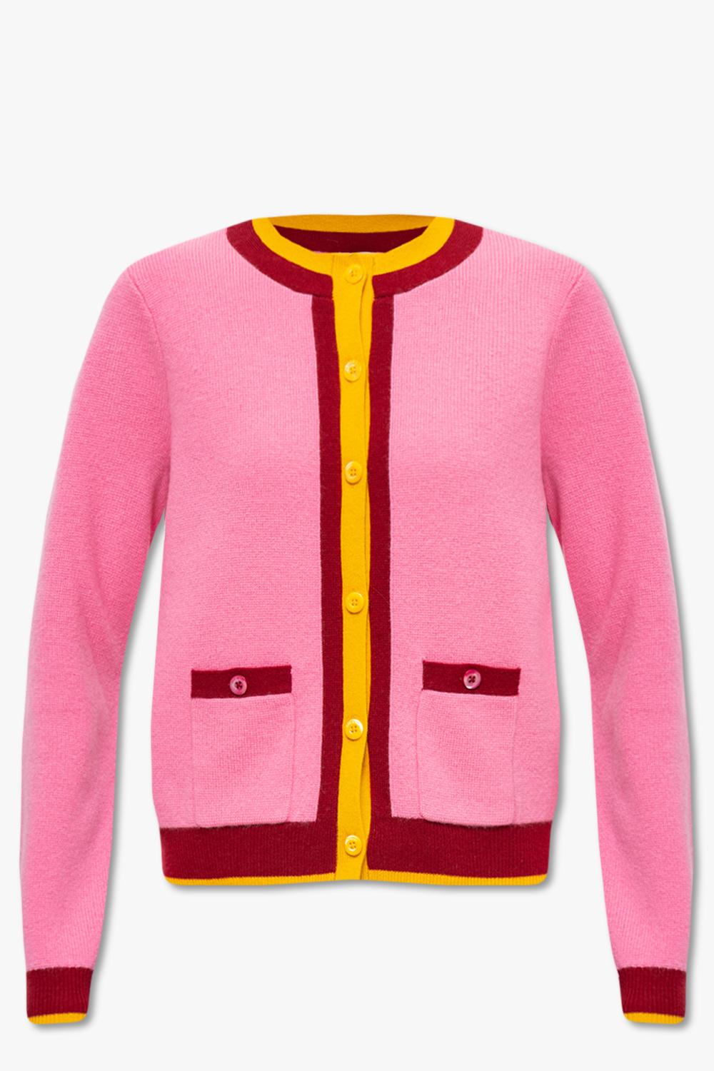 Kate Spade Cashmere Cardigan in Pink | Lyst