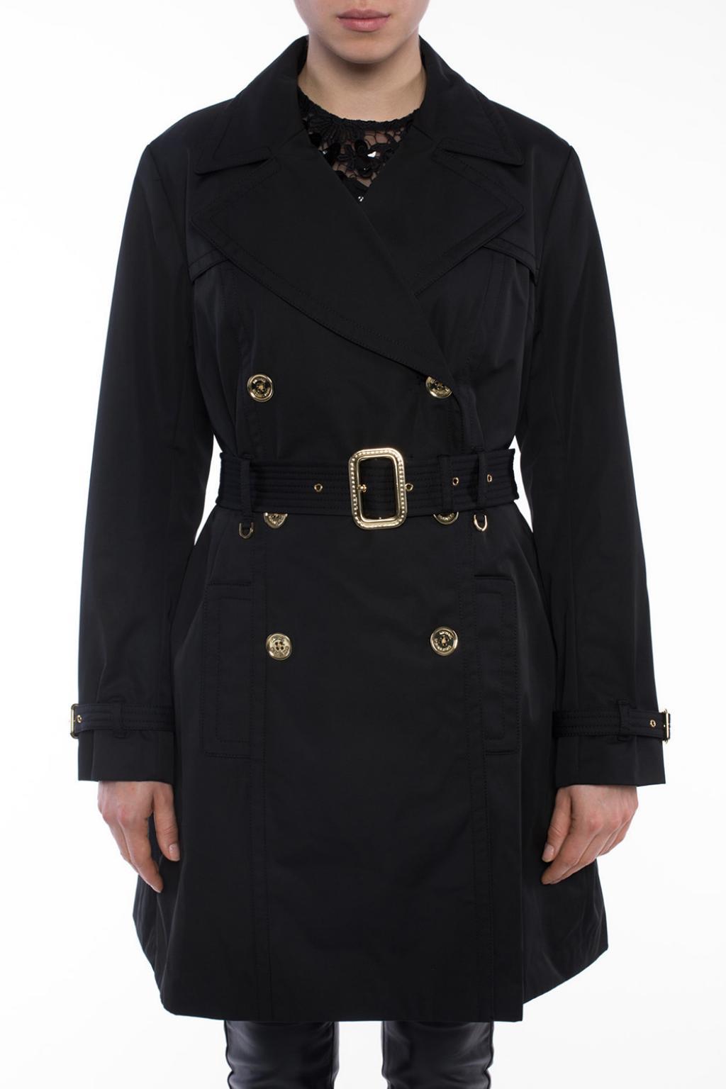 Michael Kors Cotton Doublebreasted Trench Coat in Black Lyst