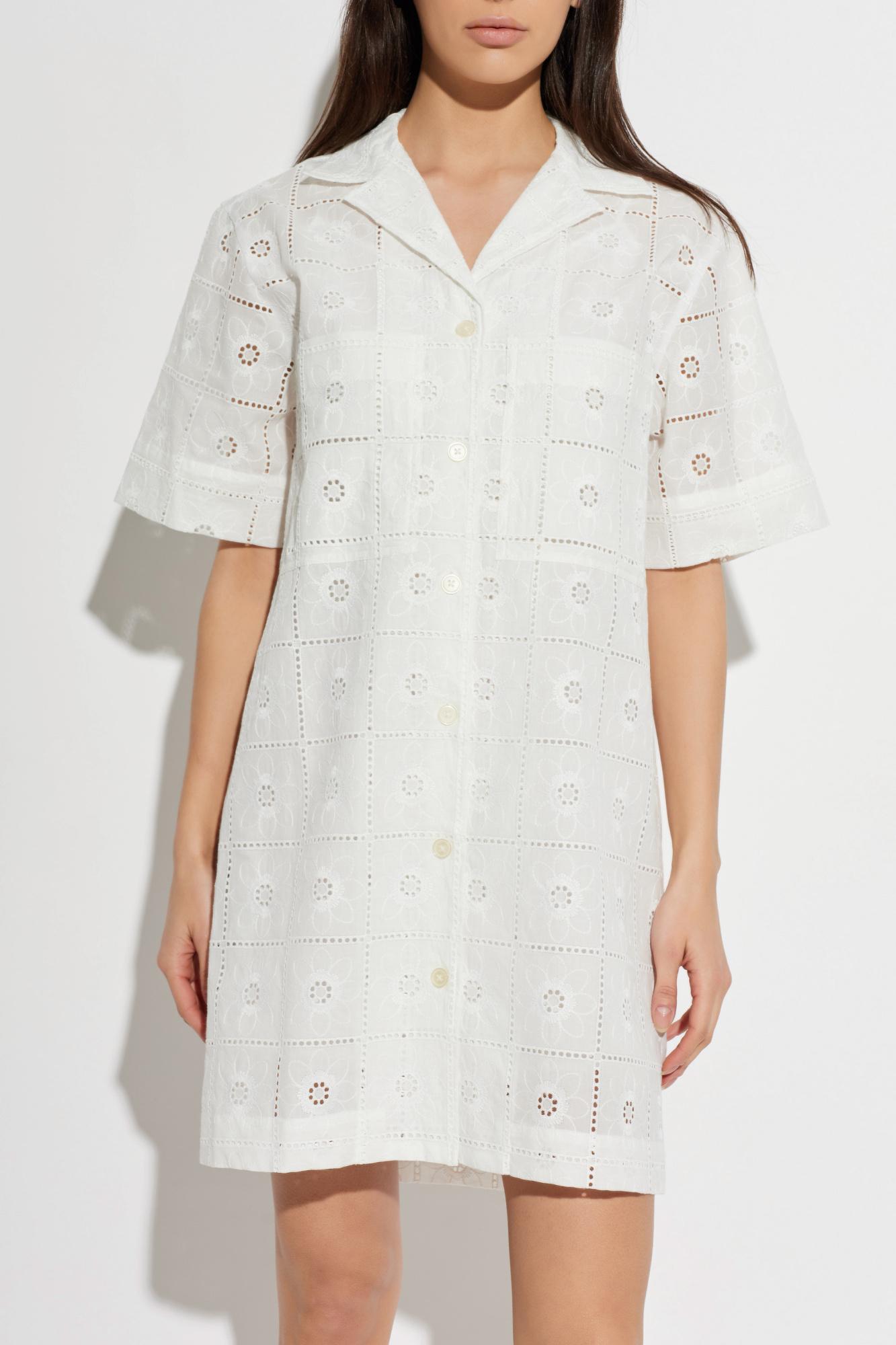 paul smith shirt dress Paul Smith White Peplum Lemon Shirt Dress