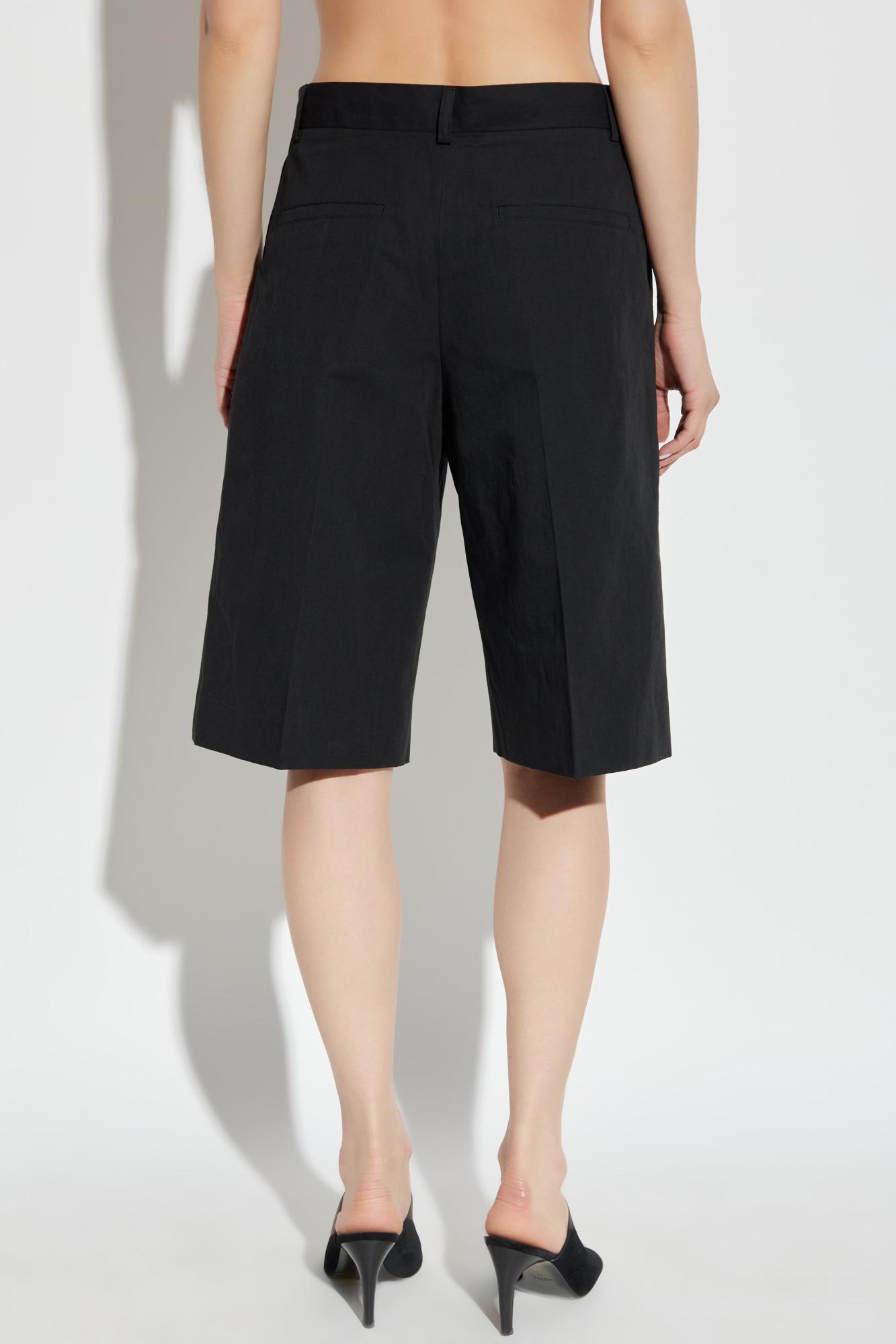 ショートパンツ Toteme Tailored organic cotton blend shorts TOTEME Embroidered organic cotton and silk-blend shorts