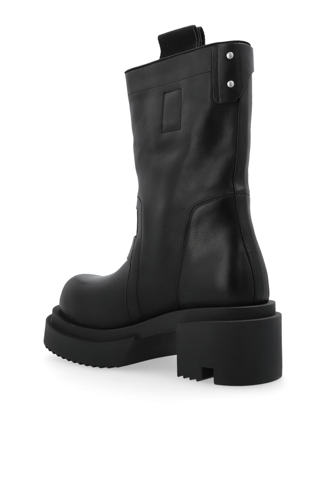 Rick Owens Leather Boots Pull On Bogun in Black | Lyst