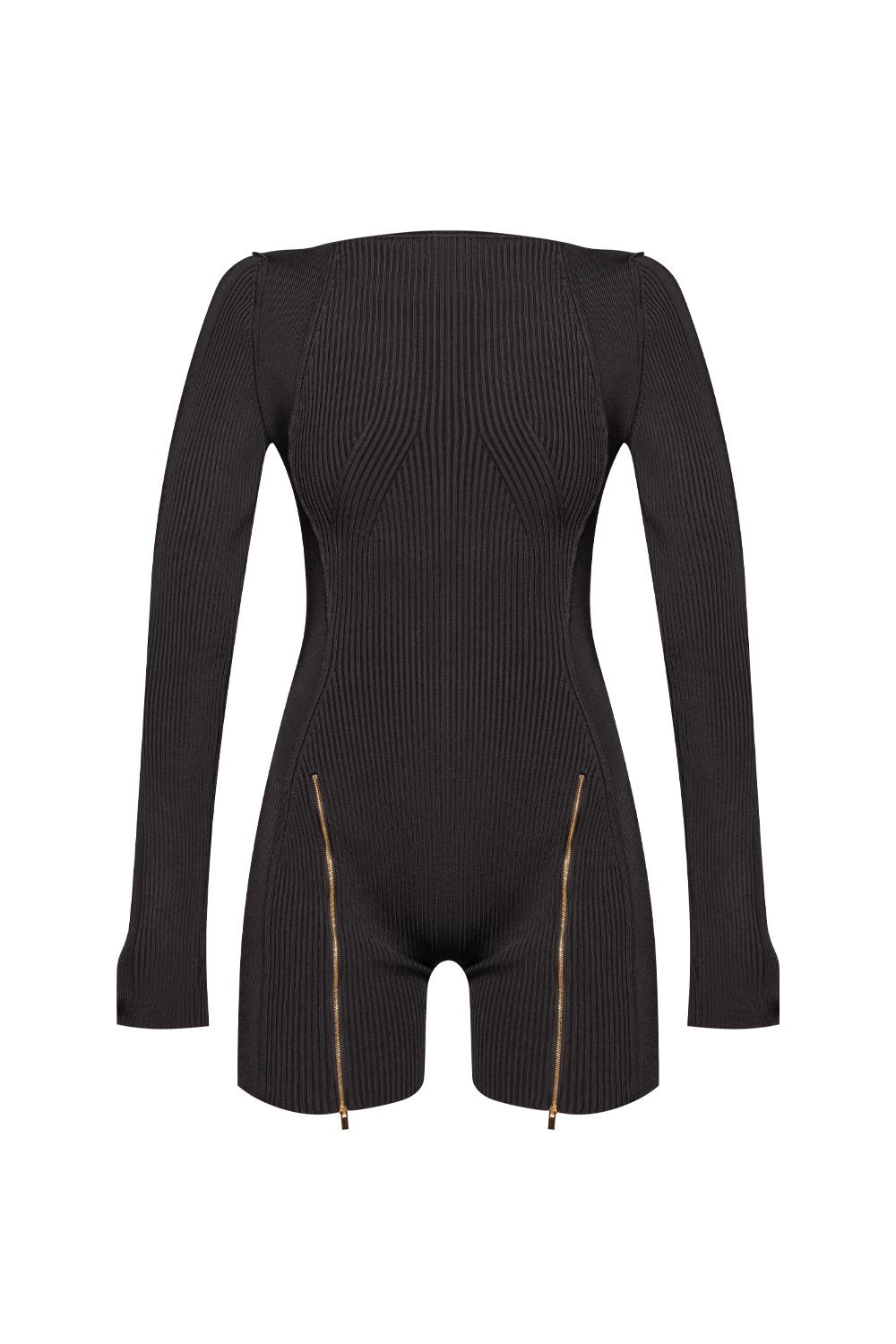 Jacquemus Bodysuit With Cutout Back in Black Lyst