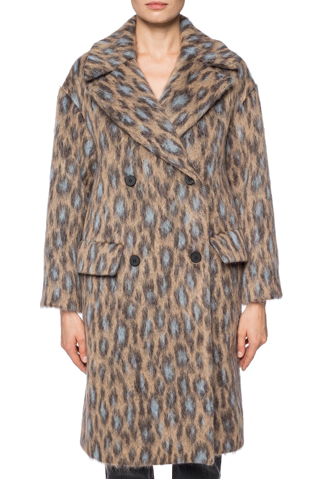 kenzo leopard print coat