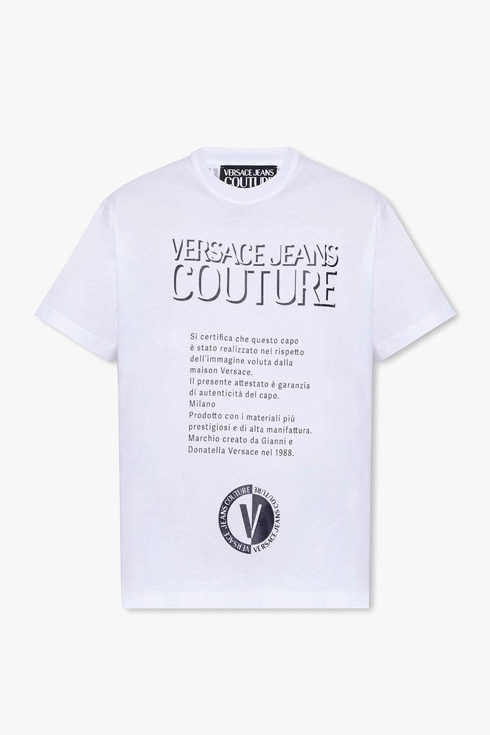 Versace Jeans Couture T-shirt With Logo in White | Lyst