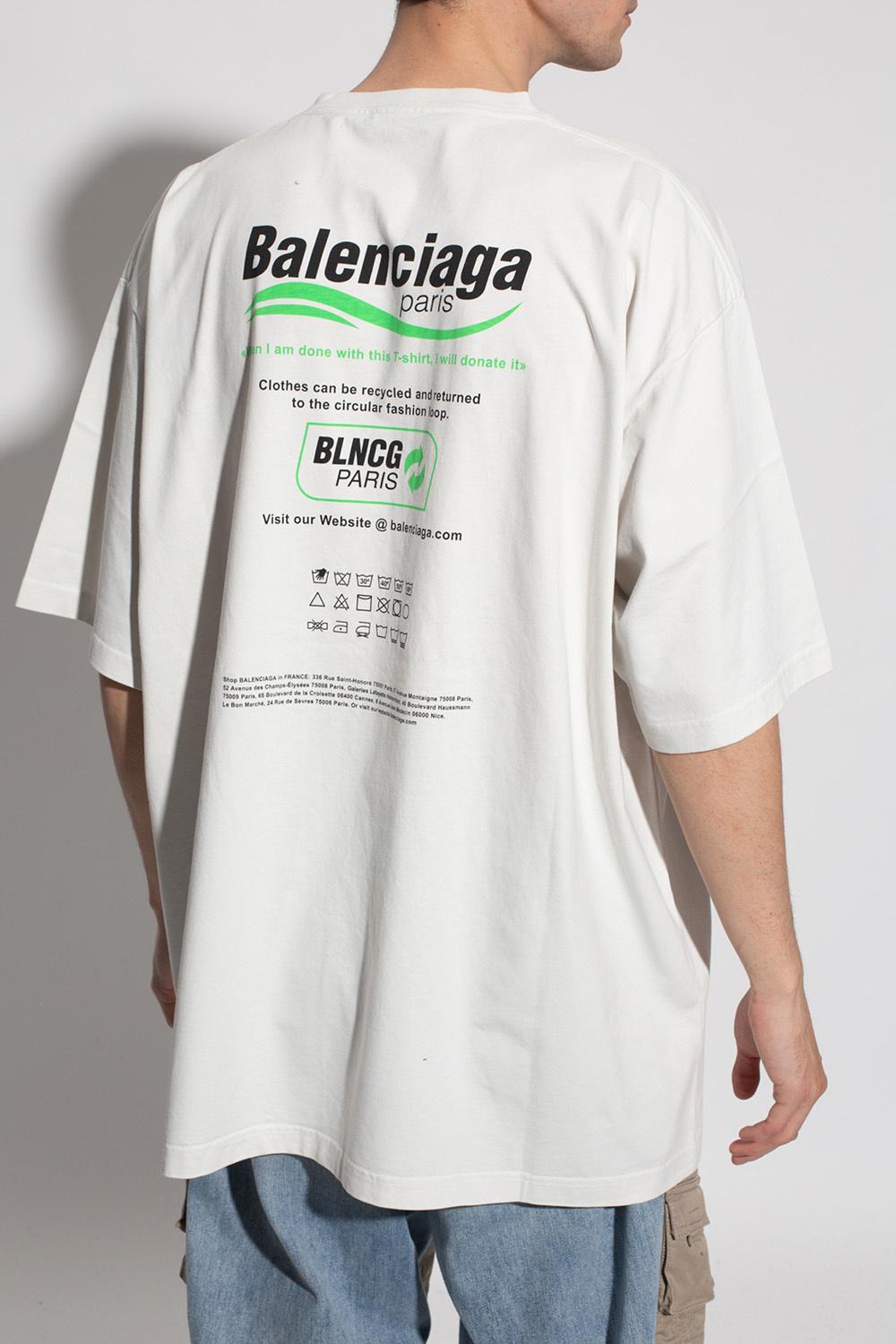 Balenciaga Oversize T-shirt in White for Men | Lyst