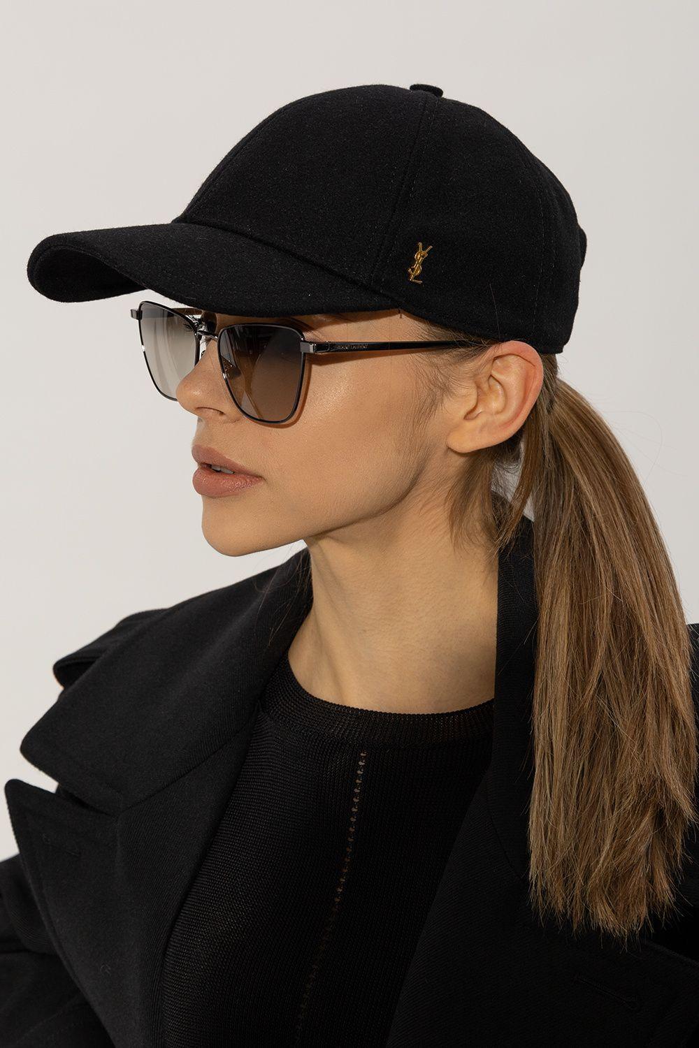 Saint Laurent Baseball Cap in Black | Lyst