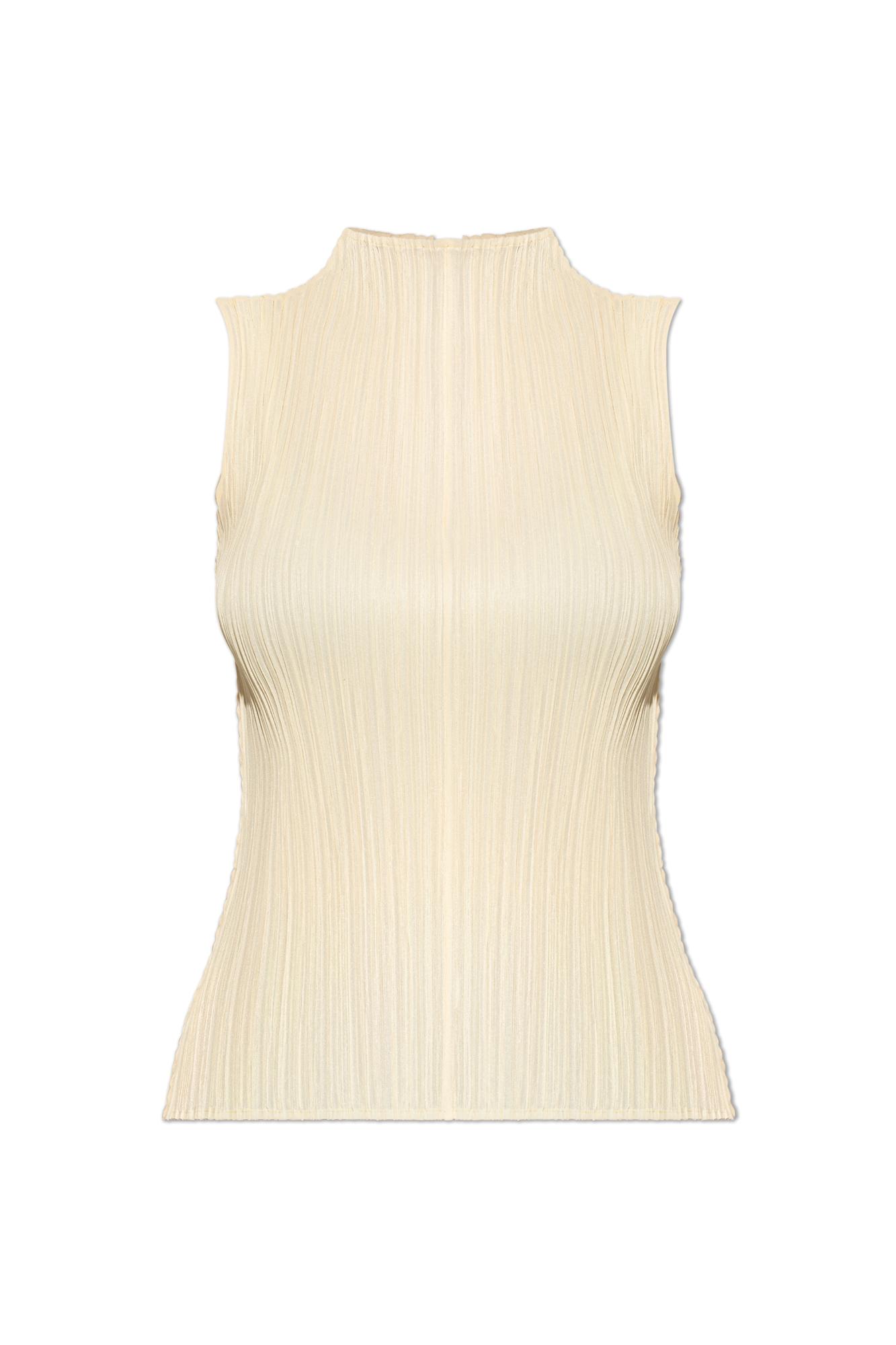 イッセイミヤケ pleats please シルバー タンクトップ イッセイミヤケ