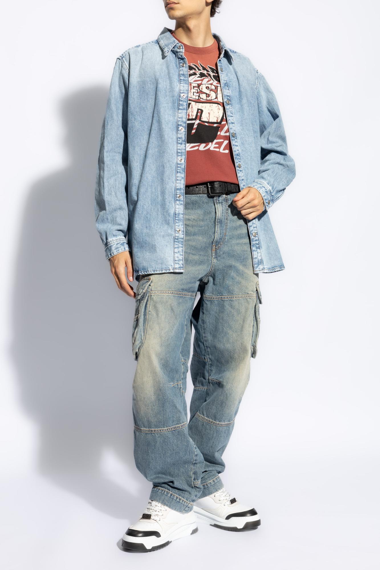 DIESEL t-bisco-stripe ノースリーブトップ ストライプ DIESEL Sleeveless T-Shirt 'T-Bisco-Stripe' in Red for Men