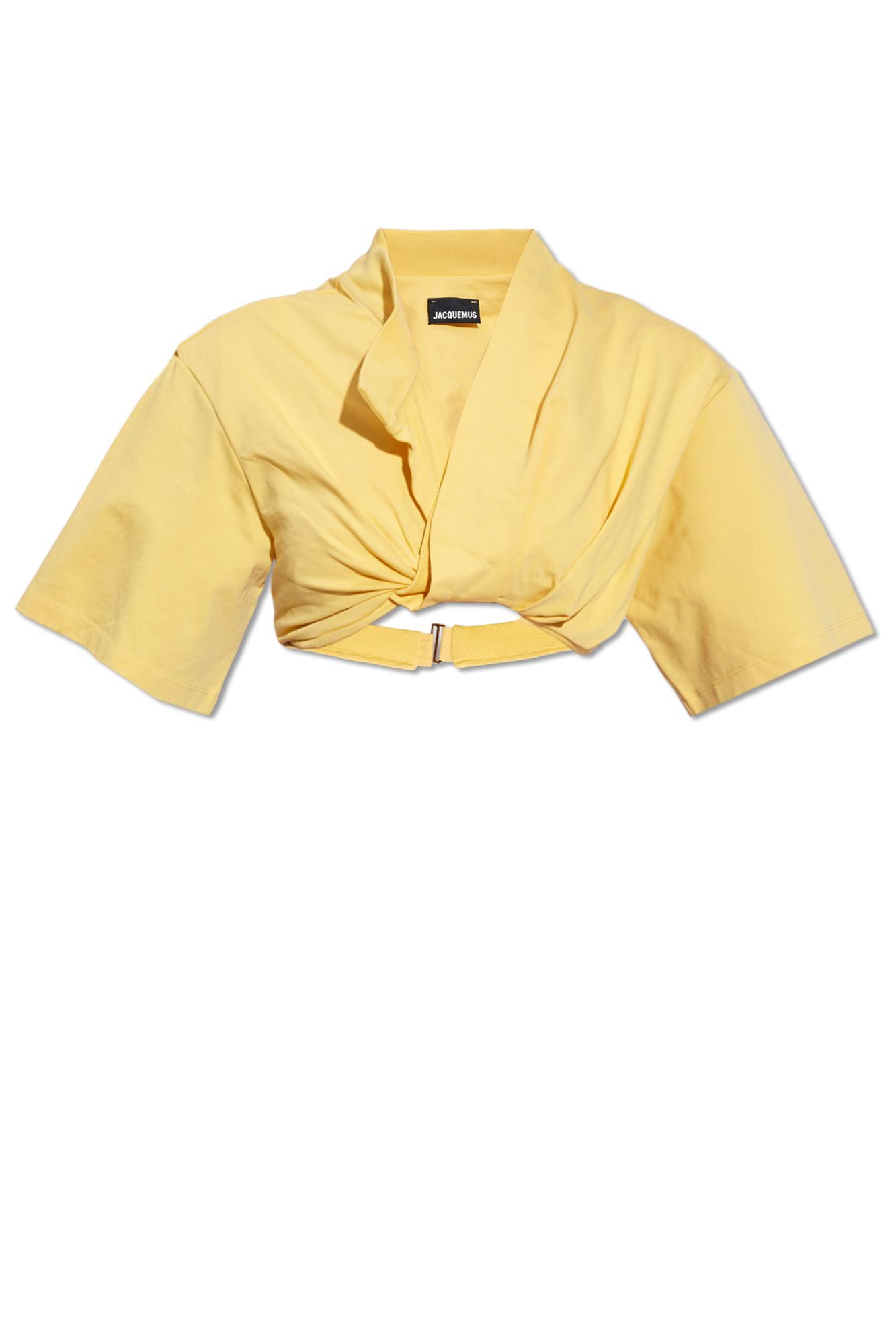 Jacquemus Cropped Top in Yellow | Lyst