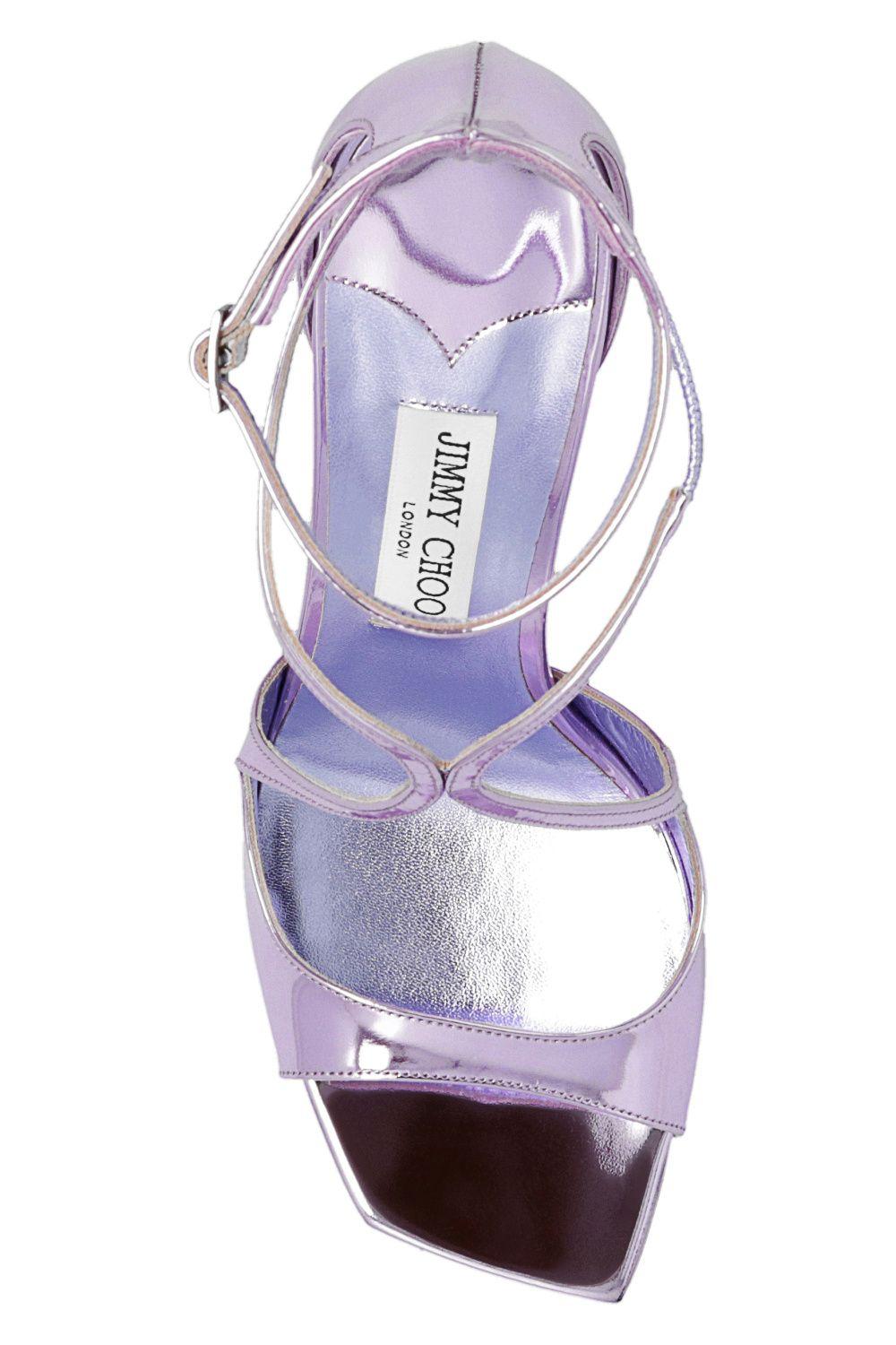 Jimmy Choo 'azia' Heeled Sandals in Purple | Lyst