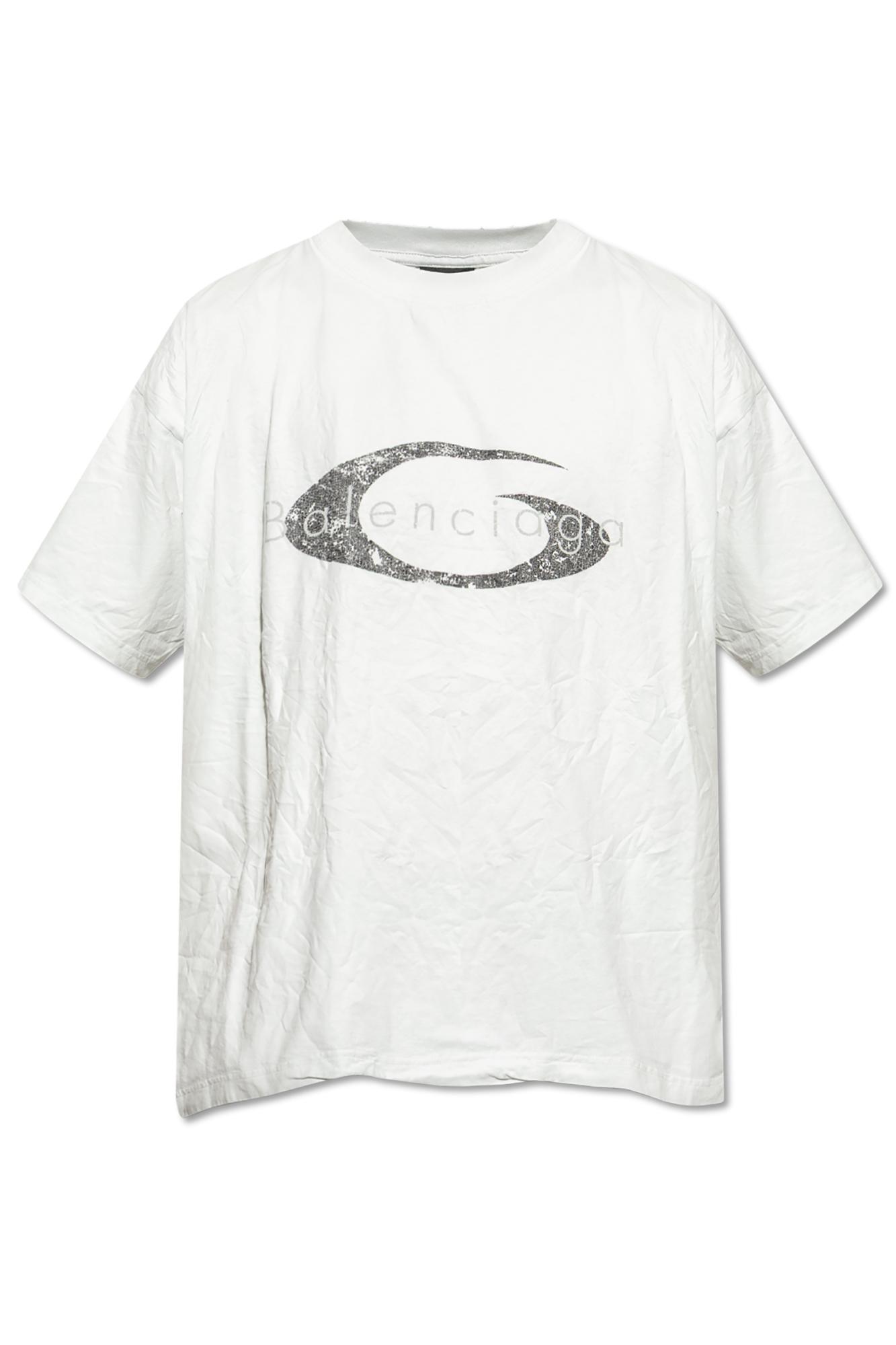 Balenciaga T-Shirt With Crinkle Effect in White for Men