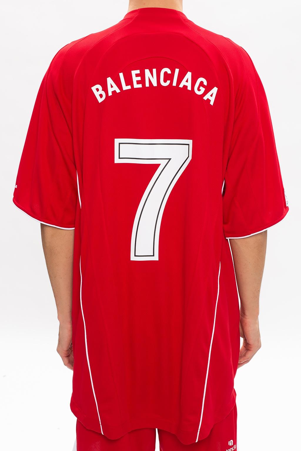 Balenciaga Oversize T-shirt Red for Men - Lyst