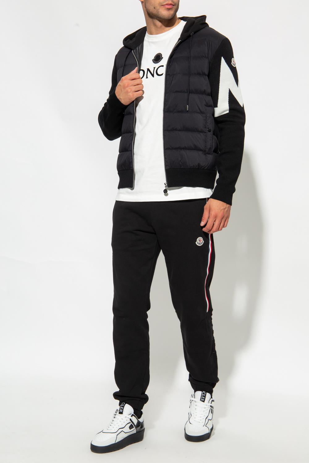 Moncler Quilted Front Cardigan in Black for Men | Lyst