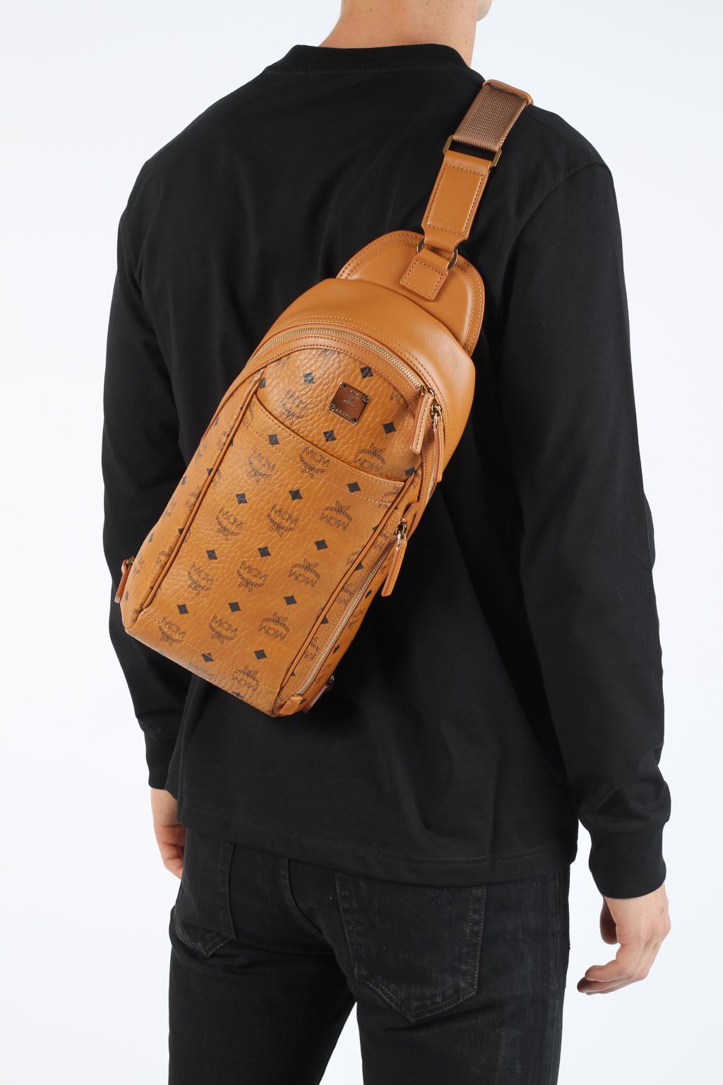 MCM One-shoulder Backpack in Brown for Men | Lyst