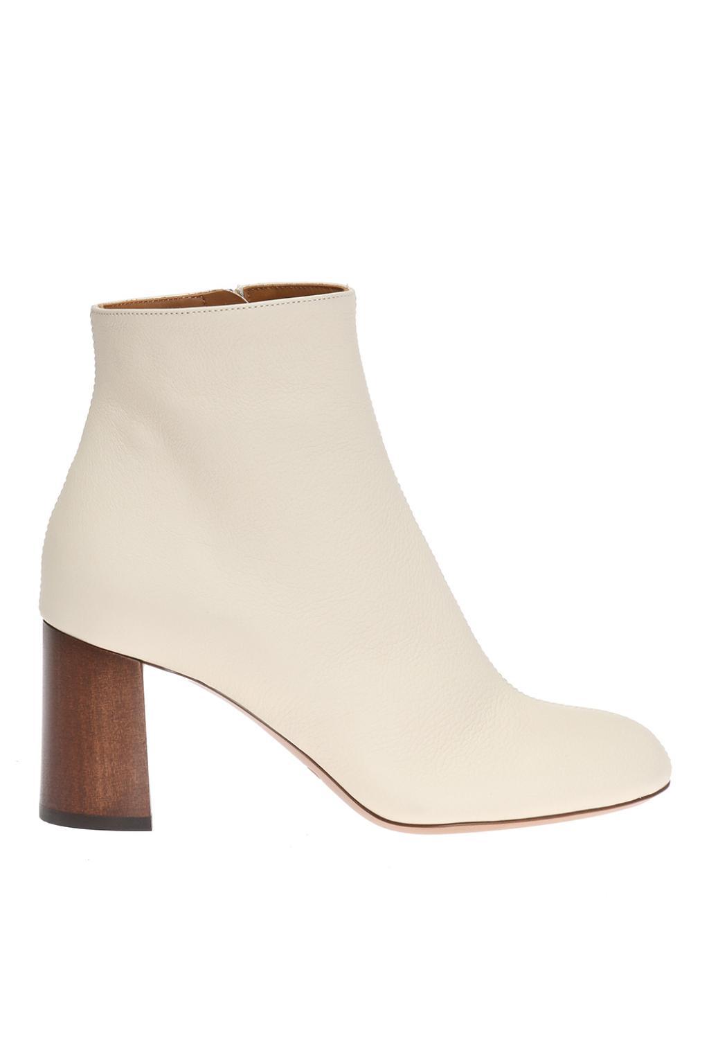chloe white boots