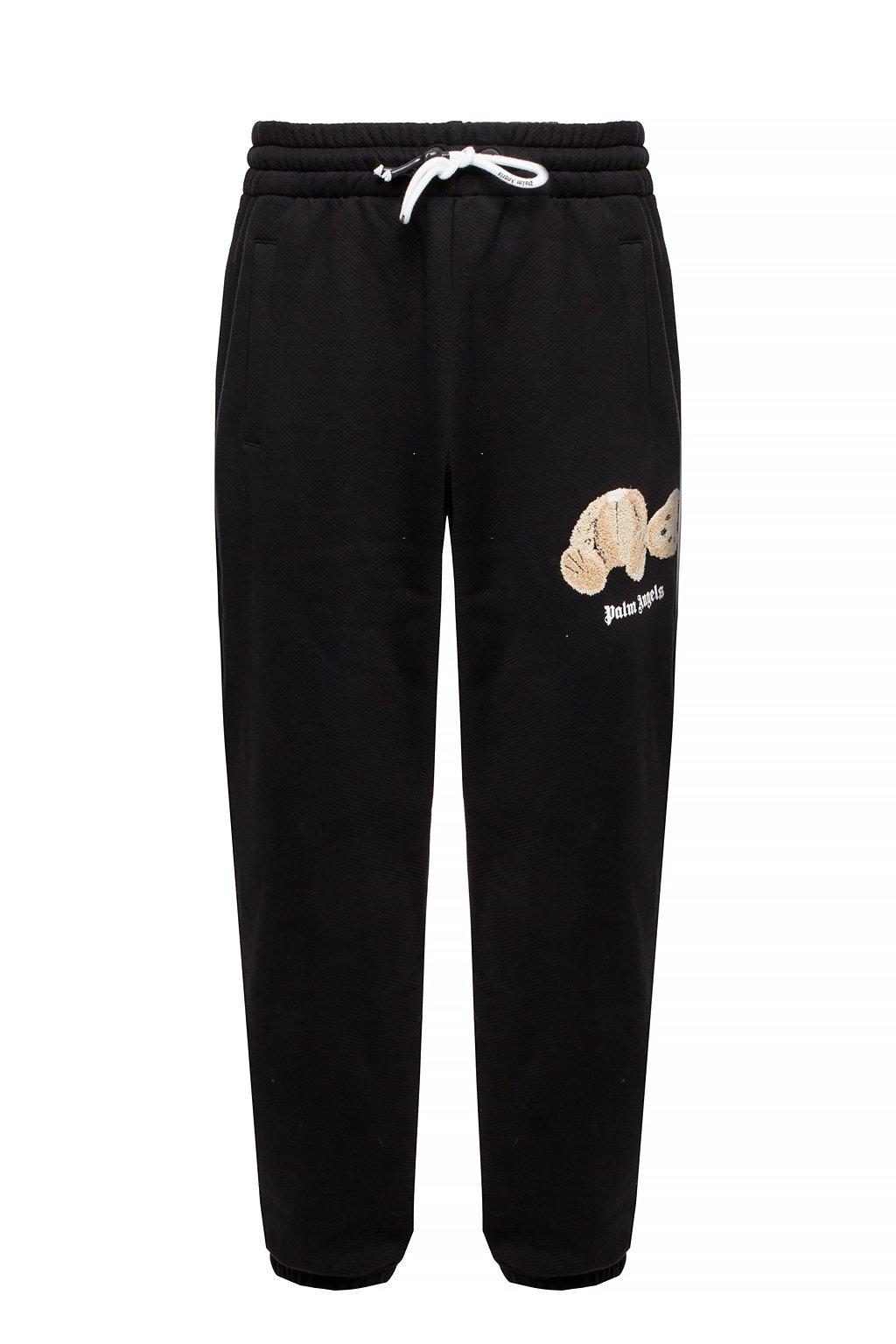 Palm Angels Teddy Bear Sweatpants in Black for Men | Lyst